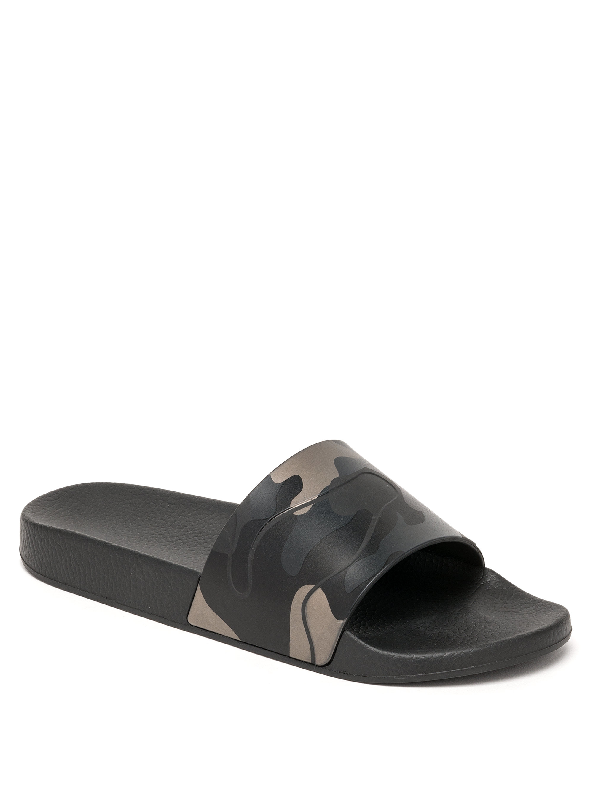 Valentino Camo Slide Sandals in Black for Men | Lyst