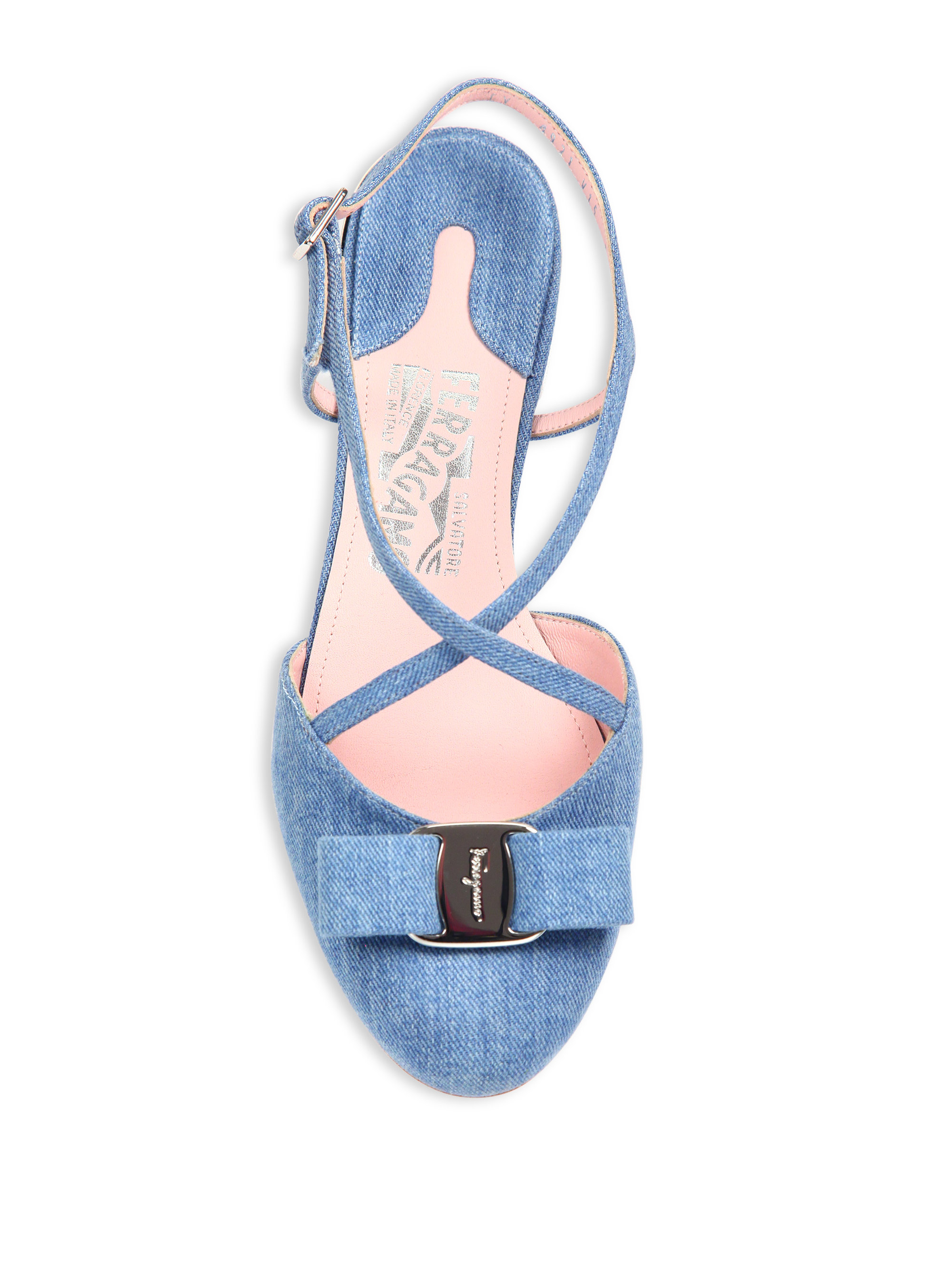 denim ballet flats