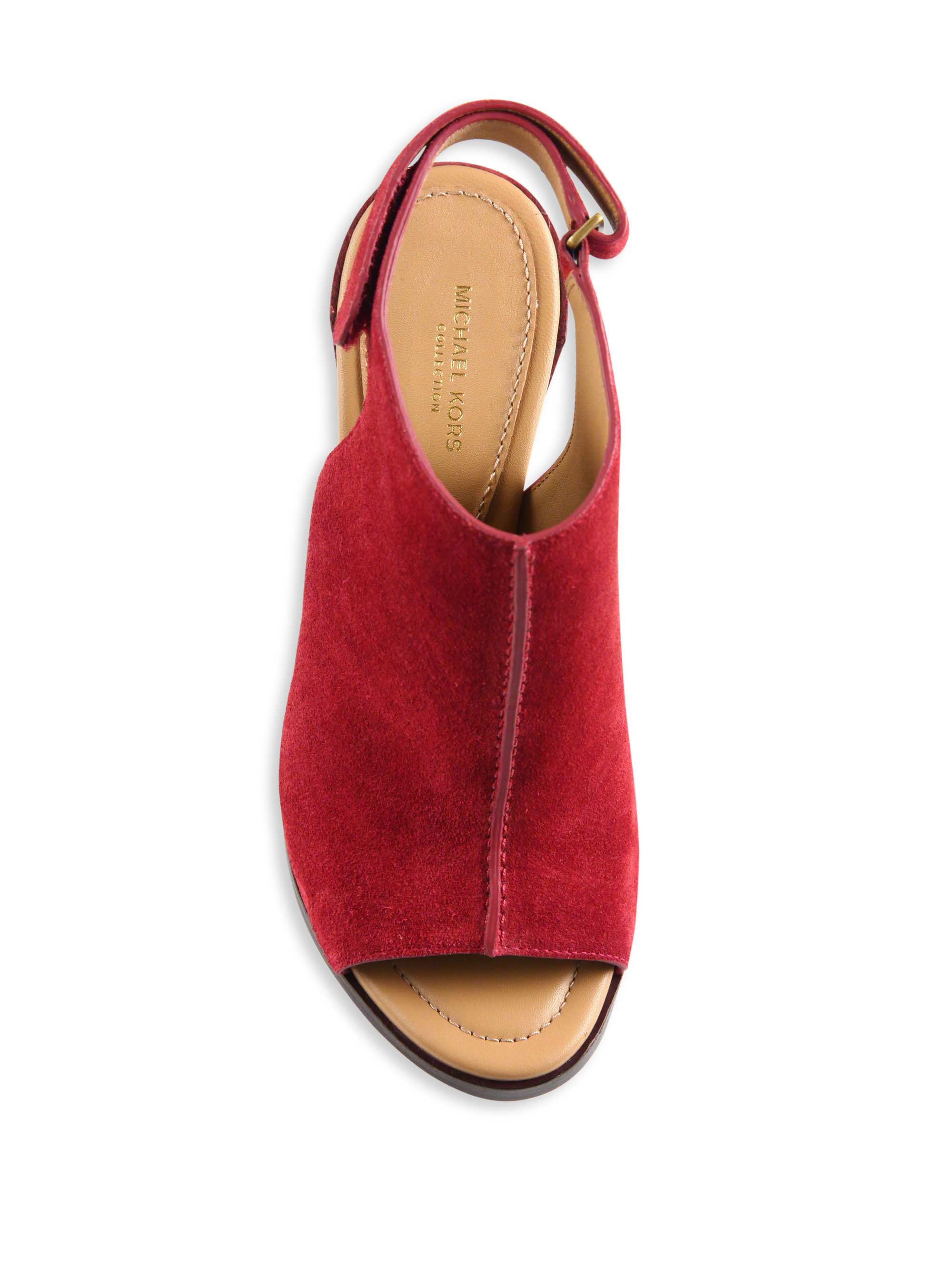 red block heel slingback