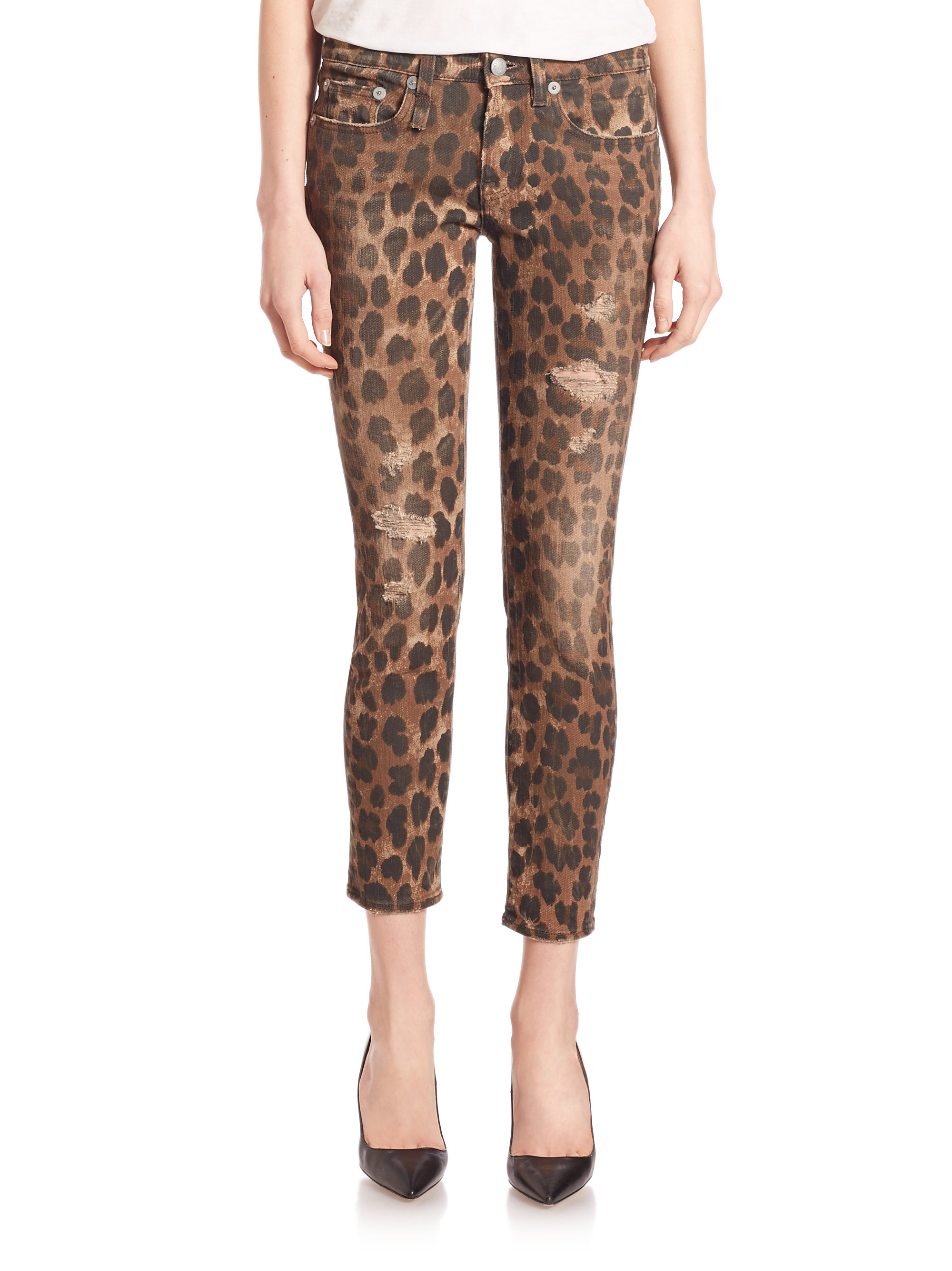 pink leopard jeans