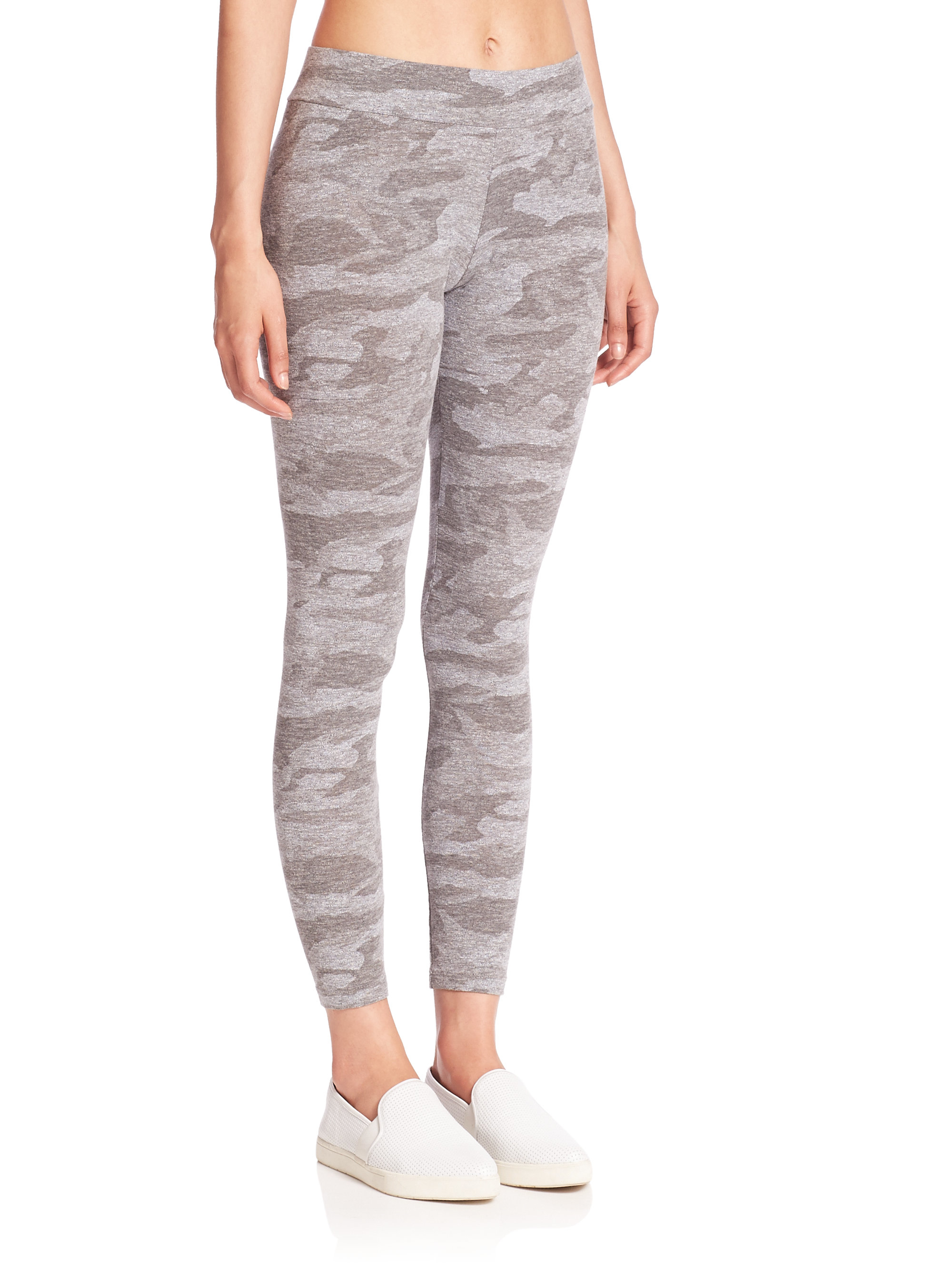 entre leggings and pants diferencia yoga Neutral  Monrow Basic in Leggings Gray Camo Lyst