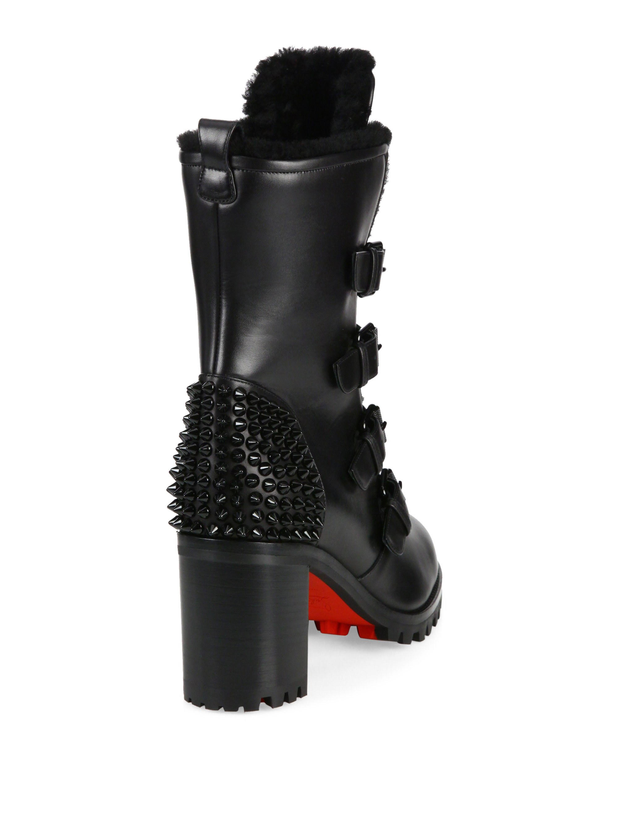 louboutin boots with zipper
