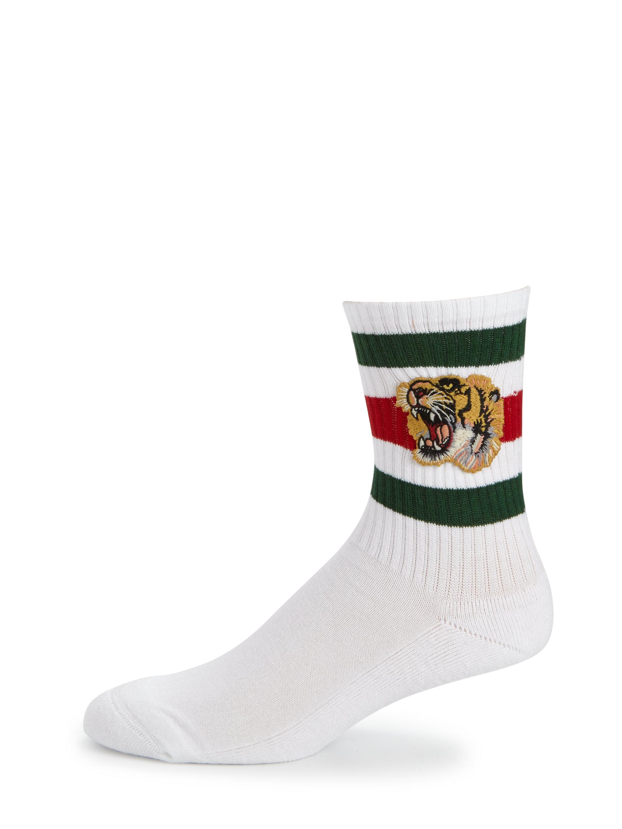 Gucci Little Tiger Striped Socks for Men | Lyst