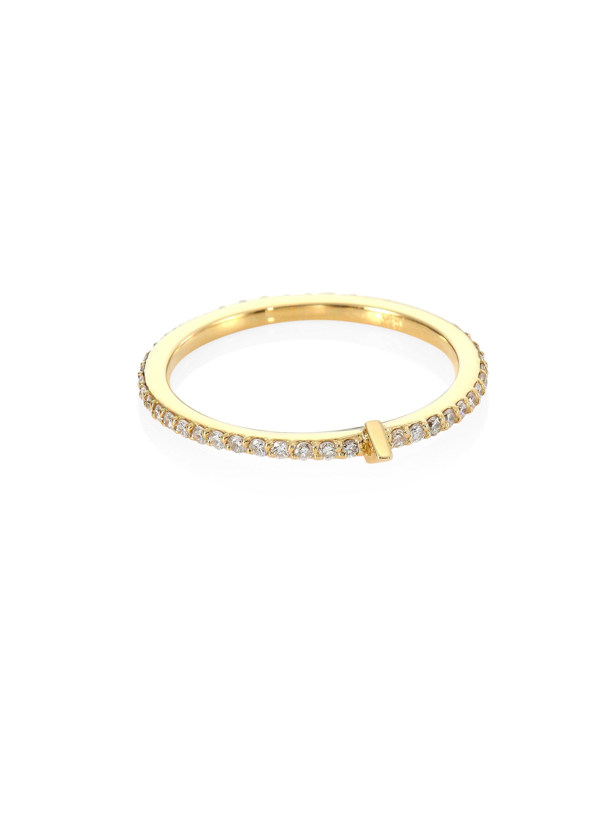 Paige novick Tplt Diamond & 18k Yellow Gold Midi Ring in Metallic | Lyst