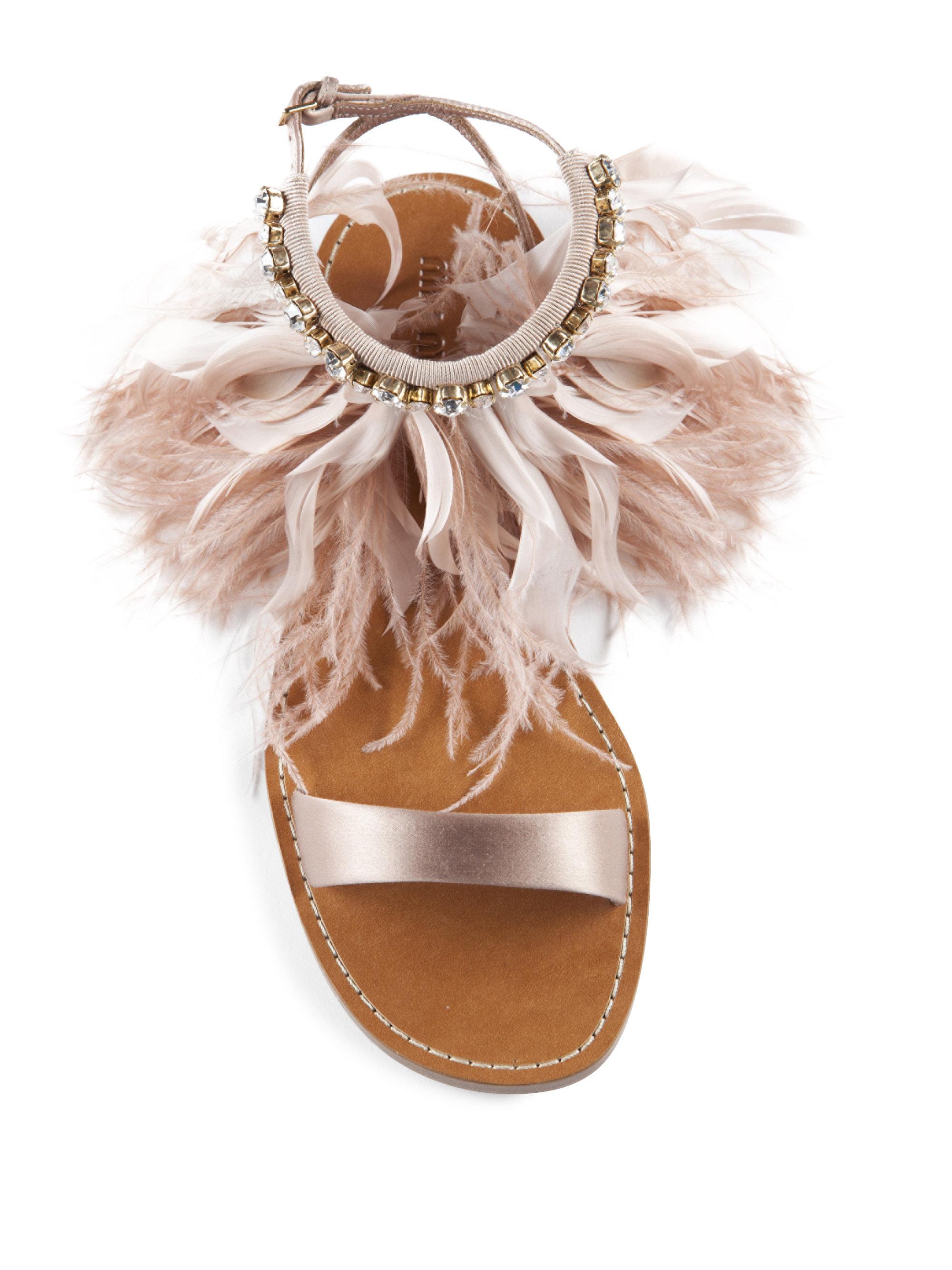 miu miu feather heels