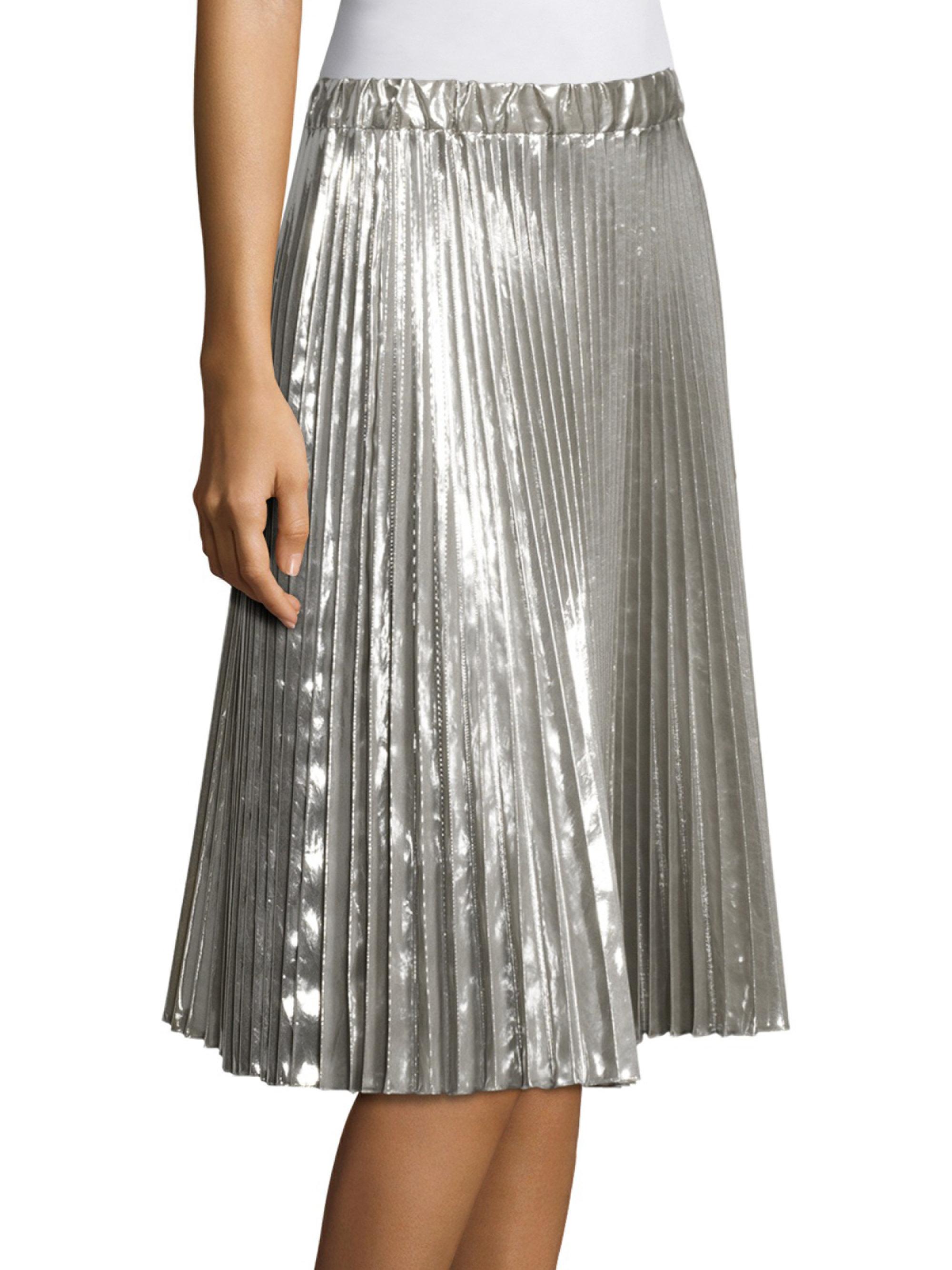 Lyst - N°21 Metallic Accordion Pleated Skirt in Metallic