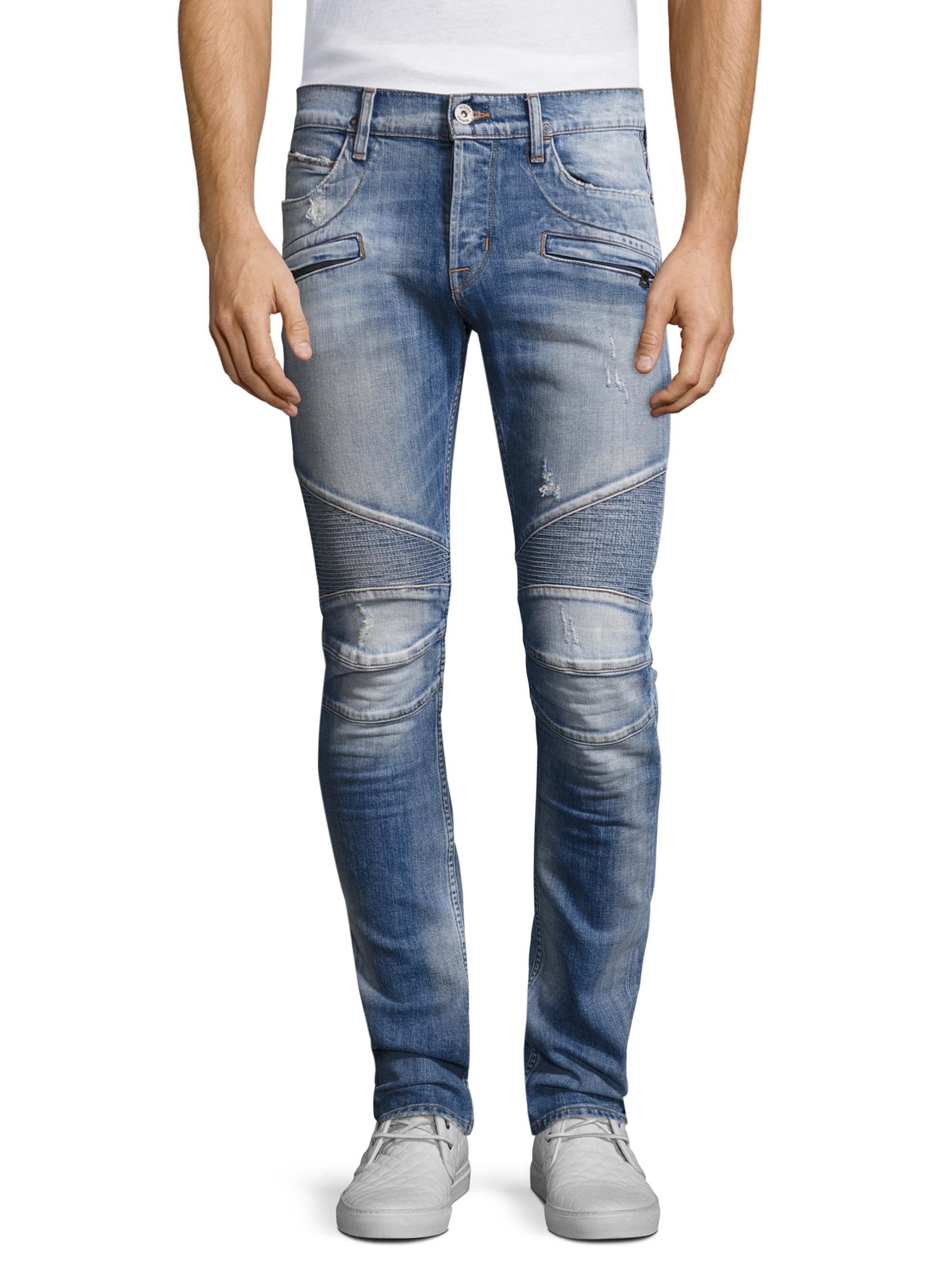 Hudson Skinny Biker Jeans in Blue for Men | Lyst