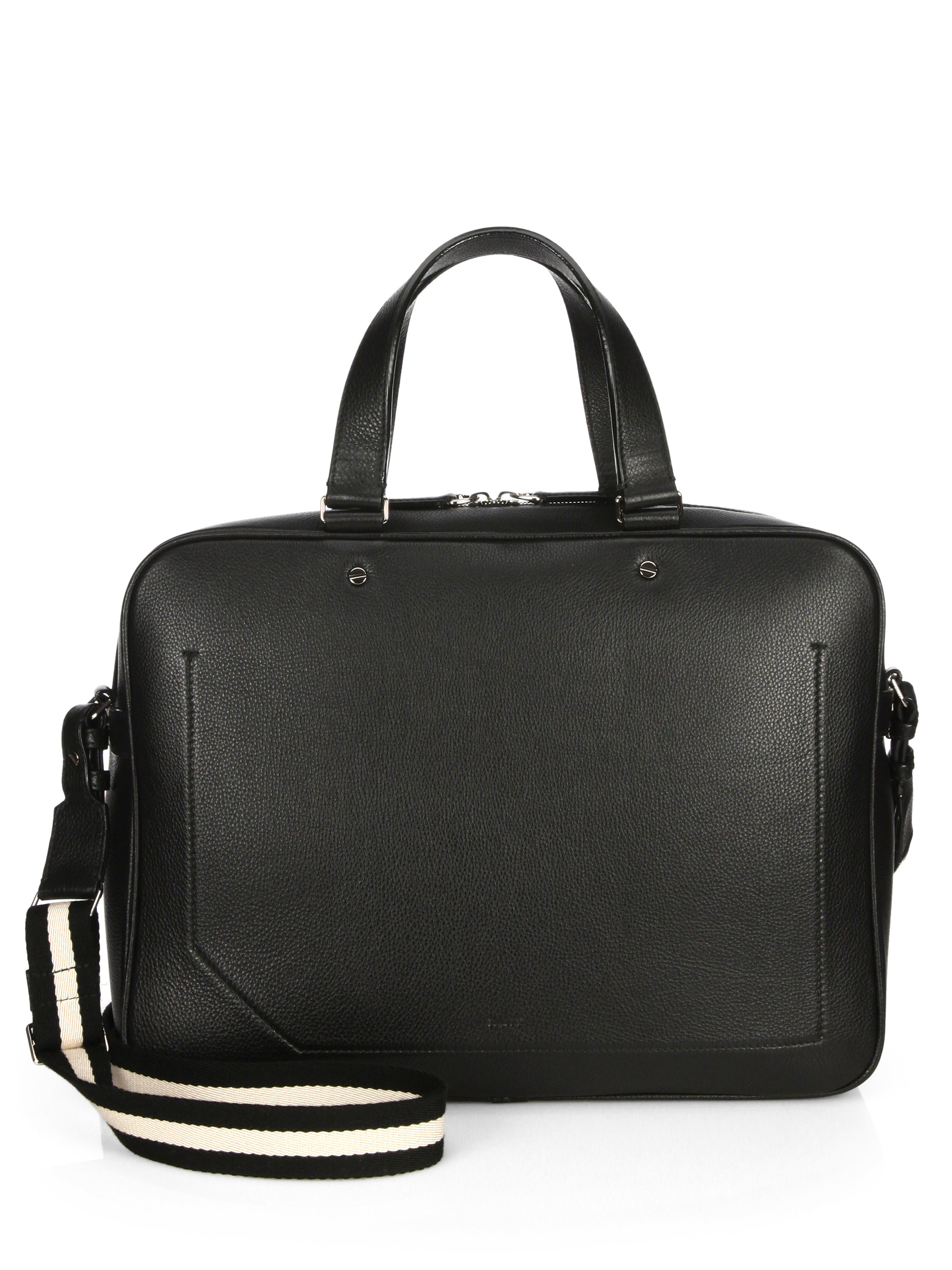 Lyst Bally Burke Smooth Leather Laptop Bag in Black for Men