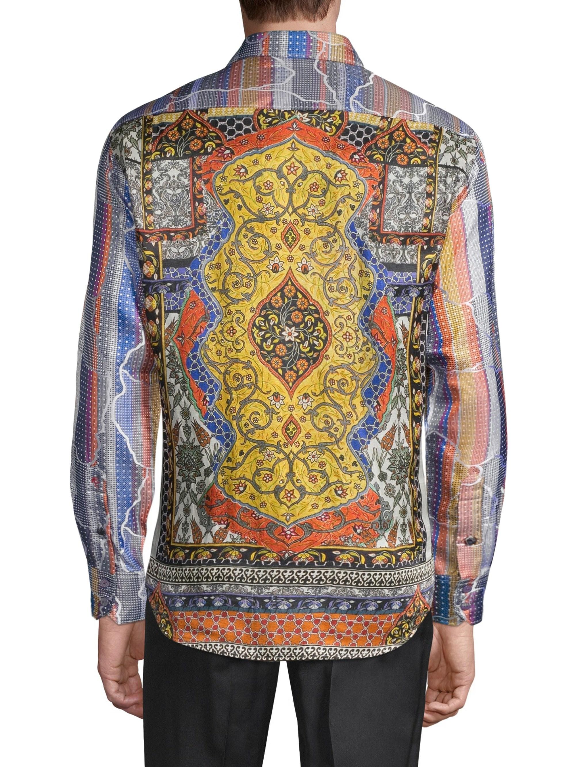 Robert Graham Men's Armadillo Lair Silk Shirt in Blue for Men Lyst