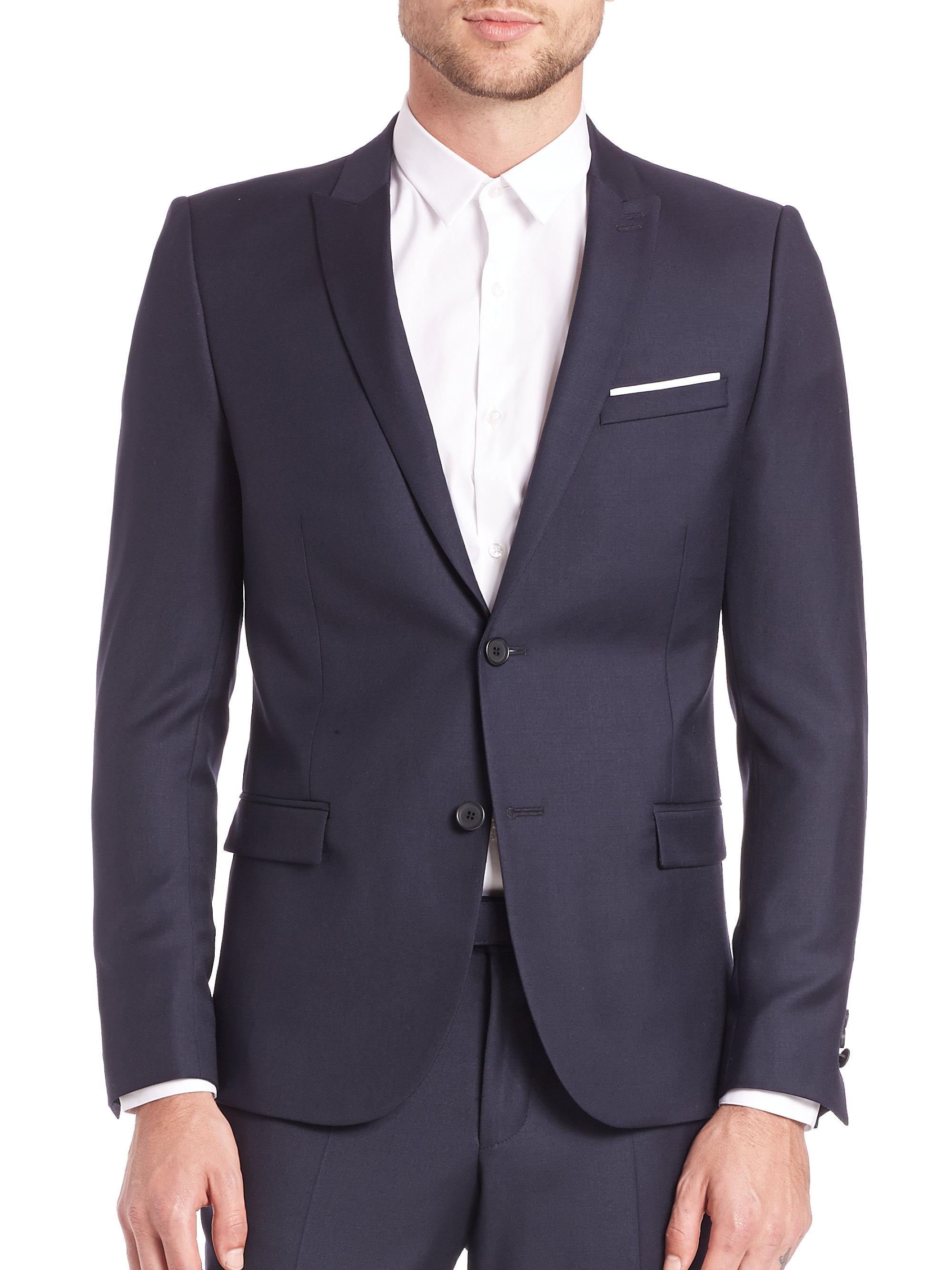 Lyst - The Kooples Single-breasted Wool Blend Blazer in Blue for Men