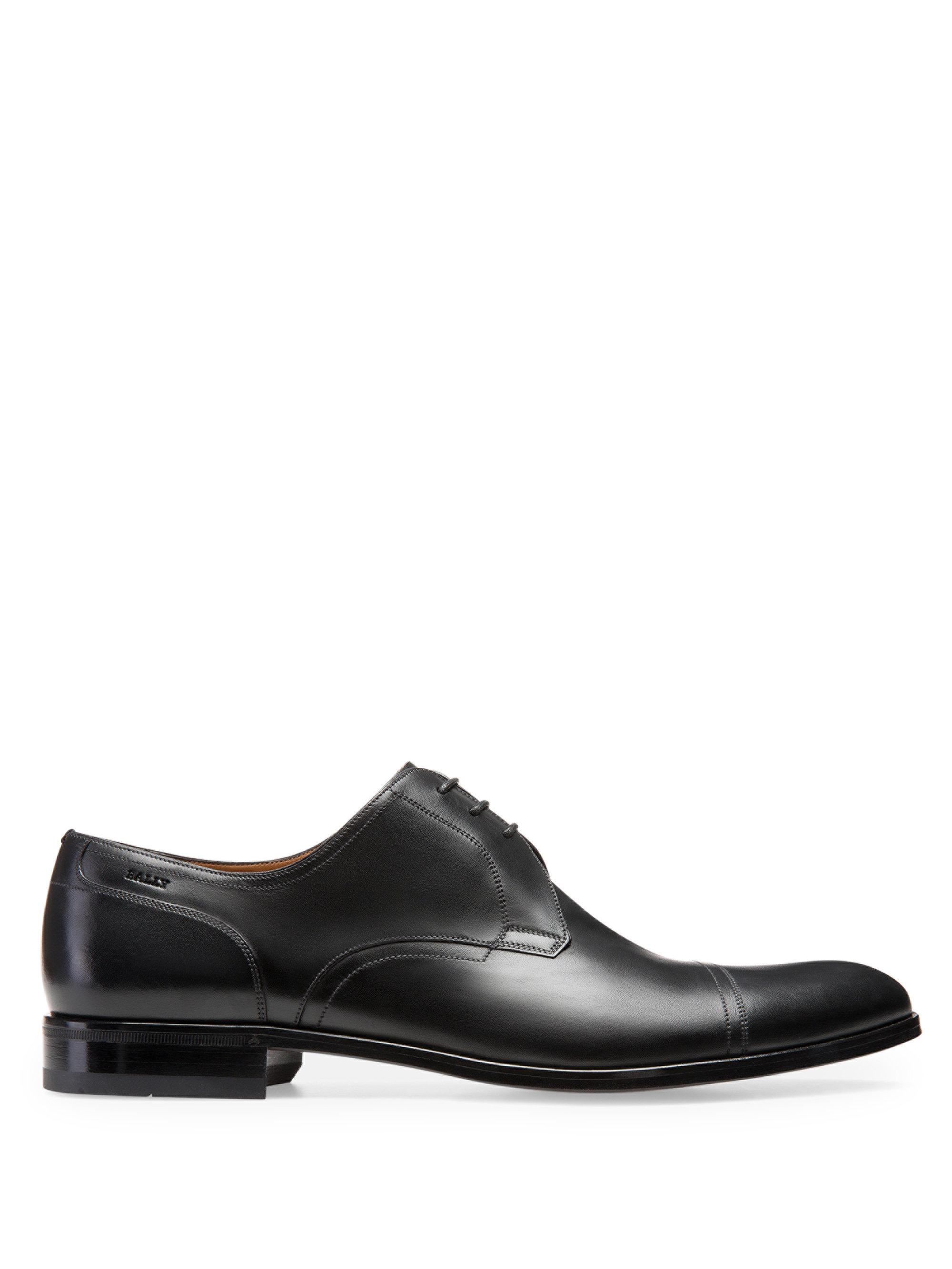 Lyst - Bally Brustel Leather Derby Shoes in Black for Men
