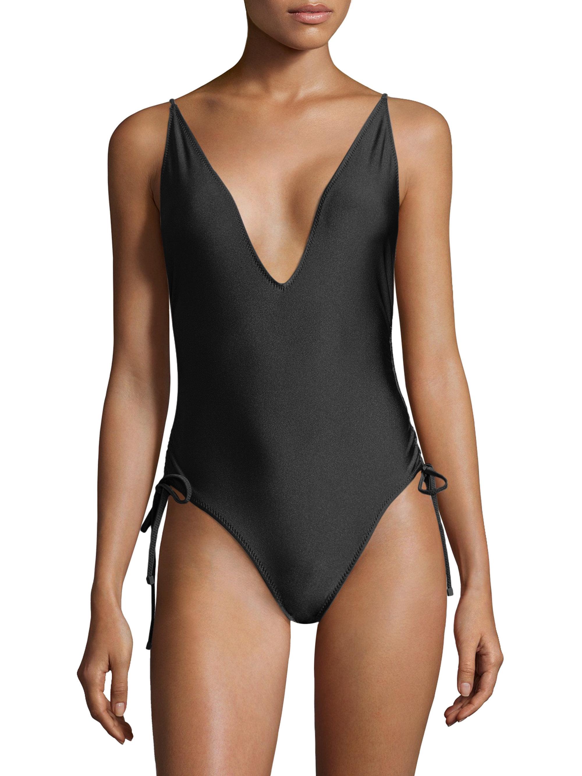 ruched one piece swimsuit