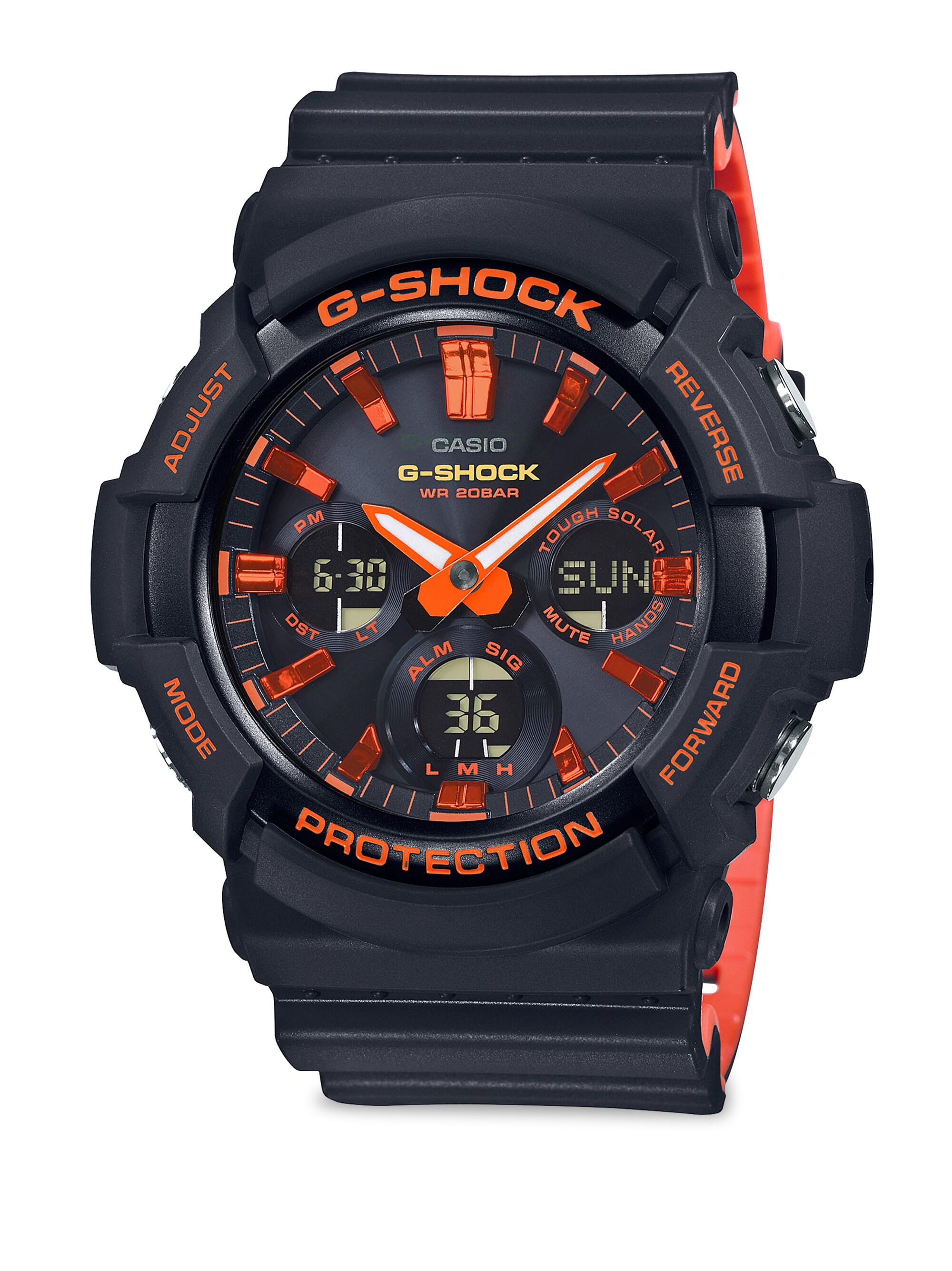 G-Shock Men's Analog & Digital Black Resin Strap Watch - Black in Black