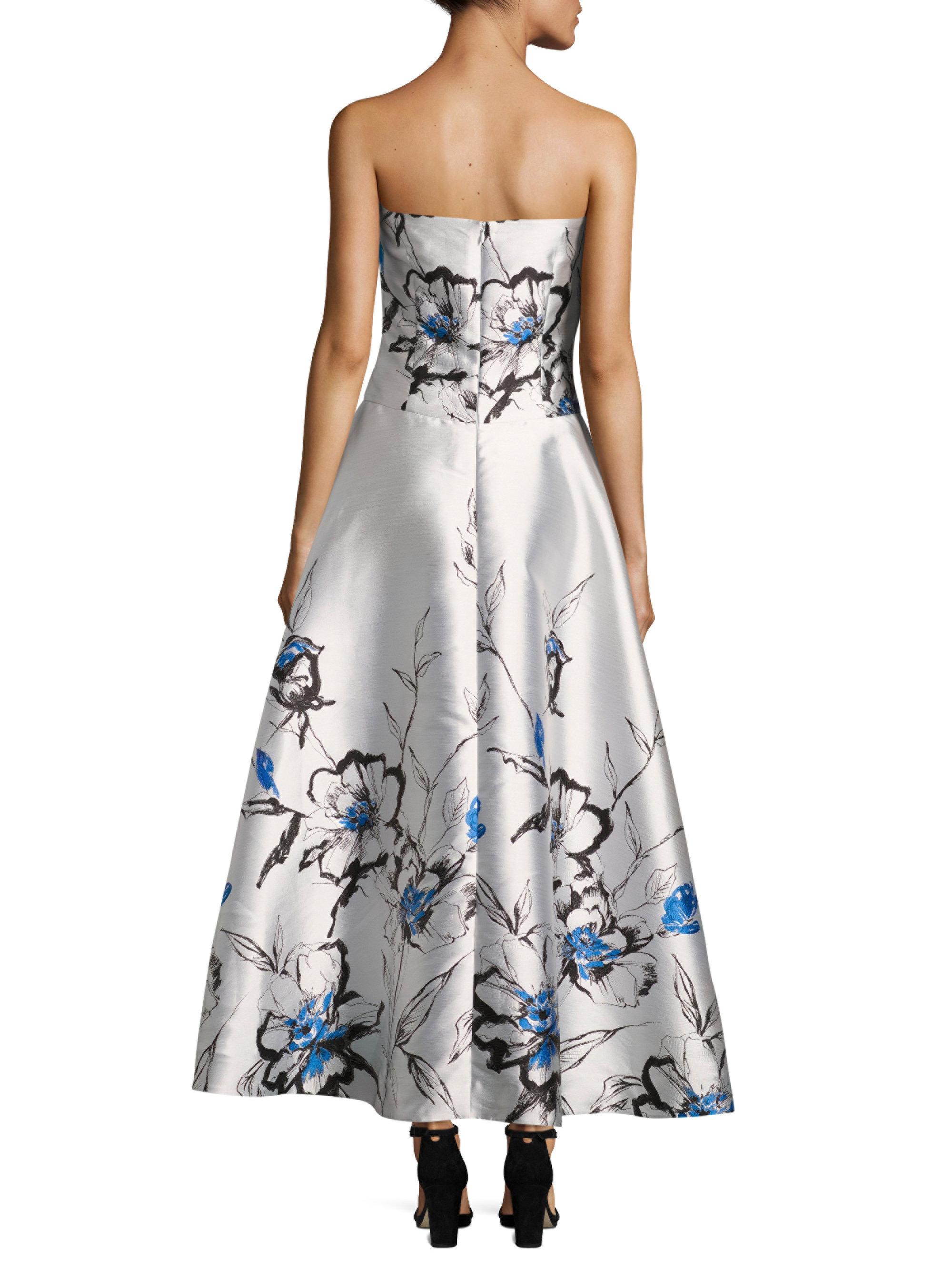 shoshanna moira strapless bow gown