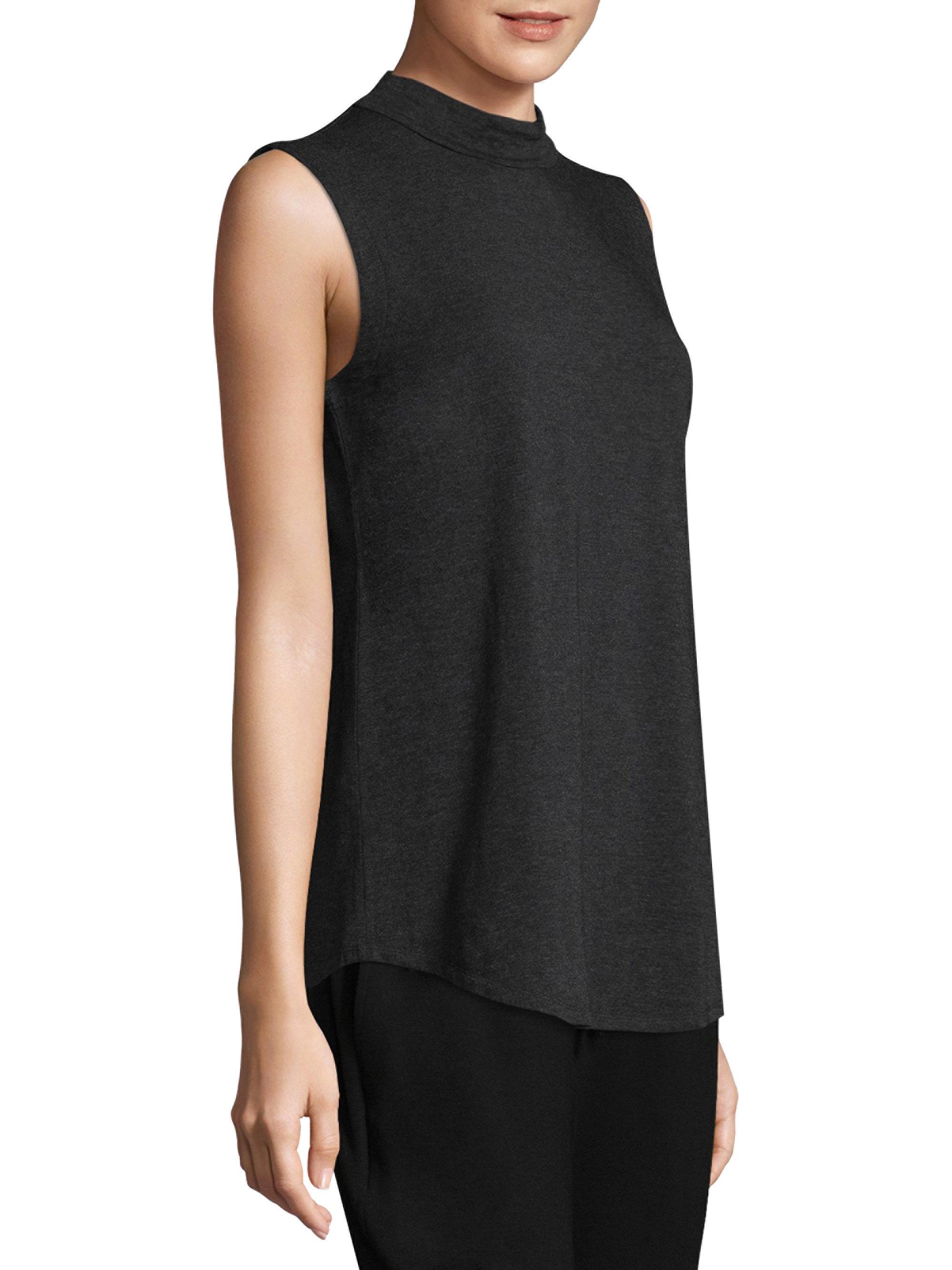 Lyst Eileen Fisher Sleeveless Top in Black
