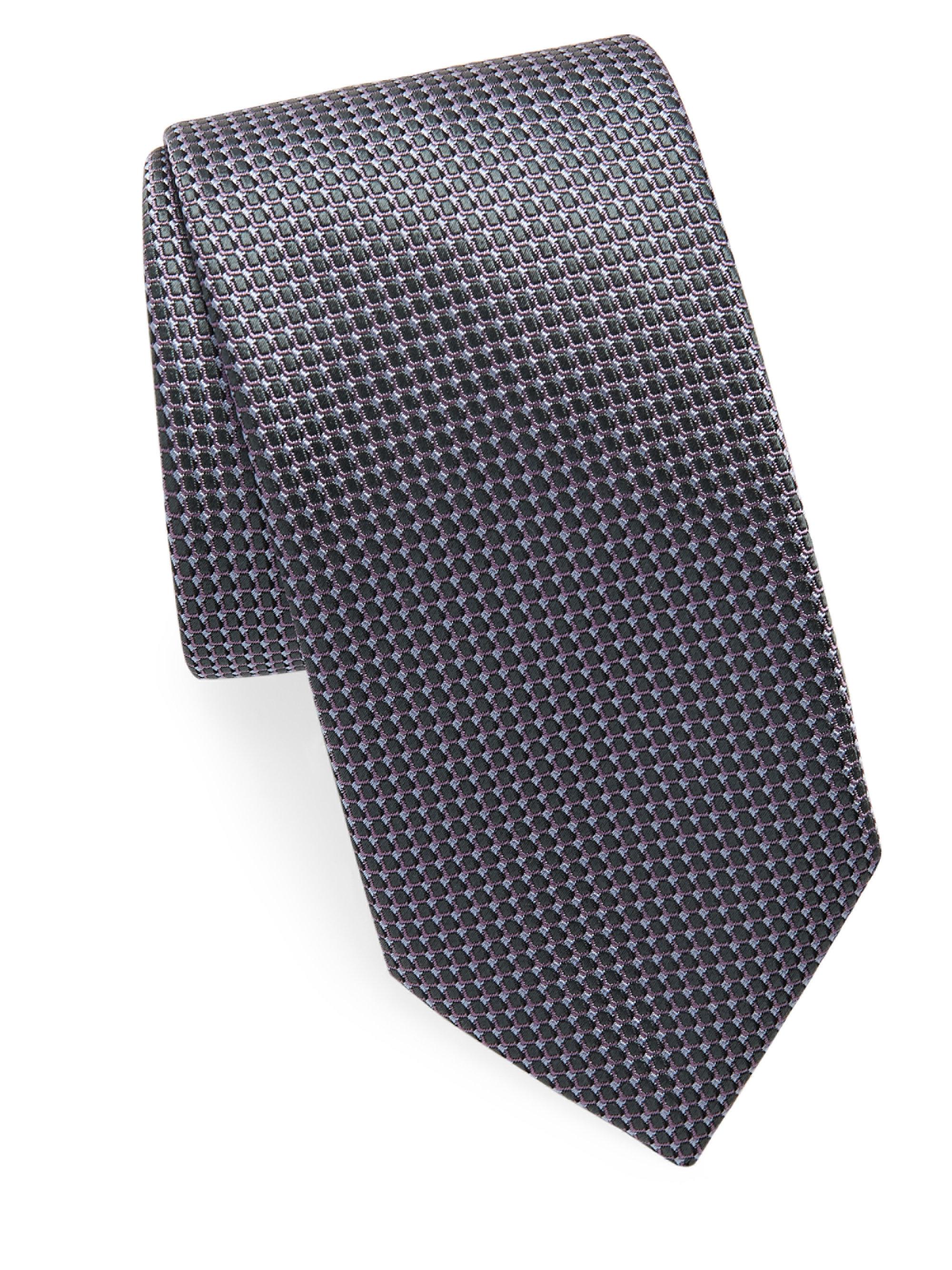 Lyst - Brioni Geometric Silk Tie in Gray for Men