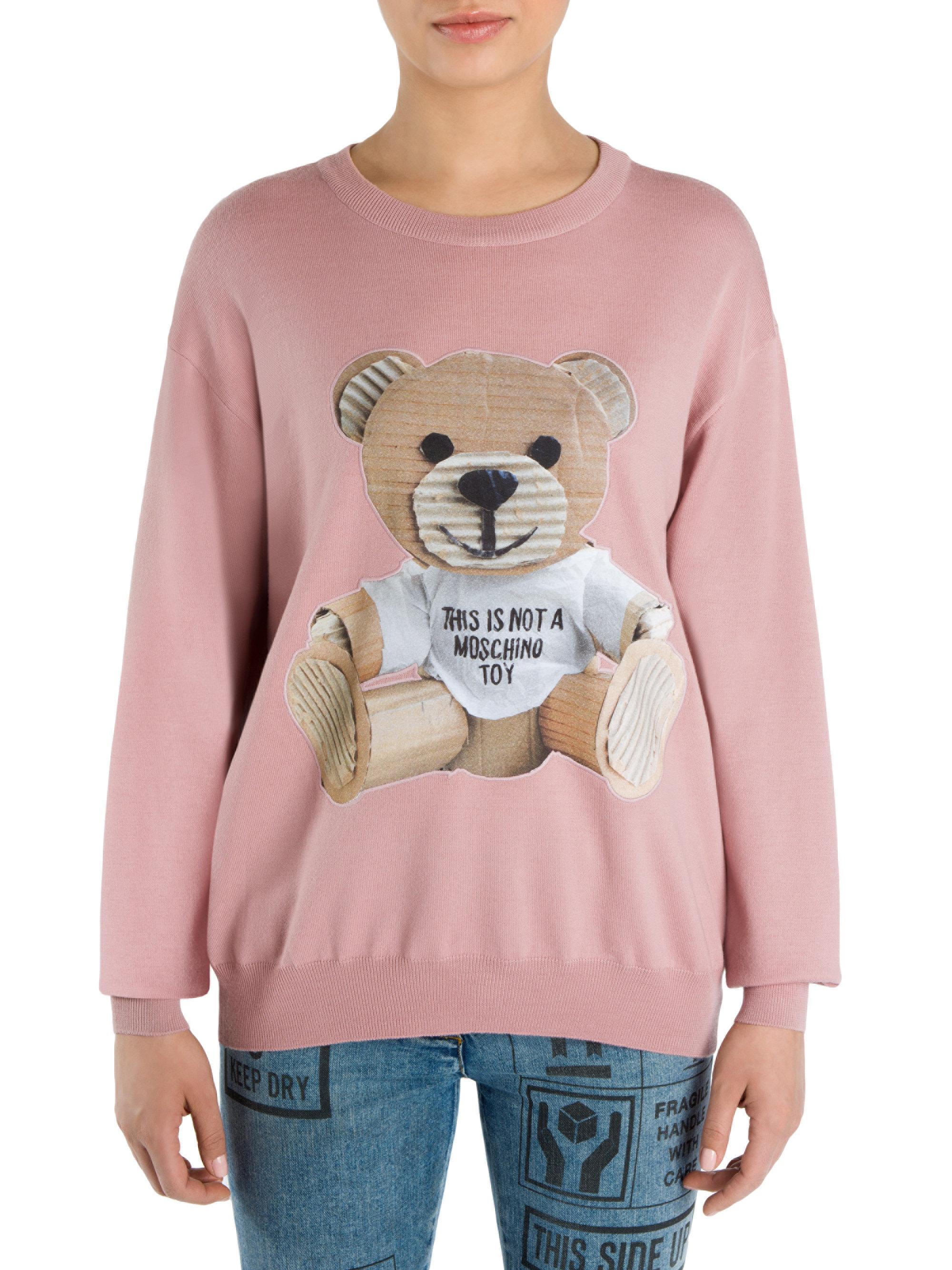 Moschino Wool Teddy Bear Sweater in Light Pink (Pink) Lyst
