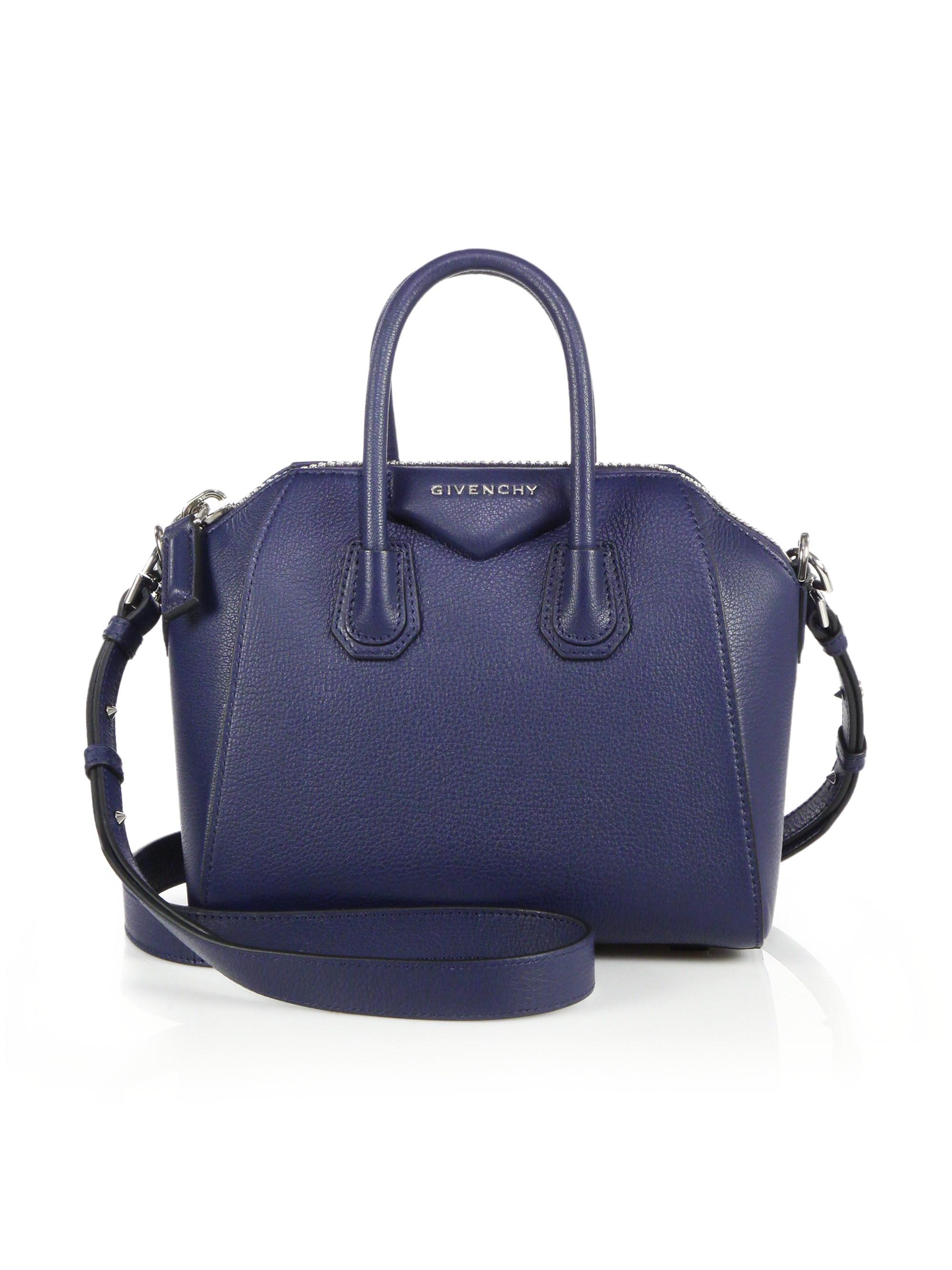Lyst - Givenchy Antigona Mini Leather Satchel in Blue