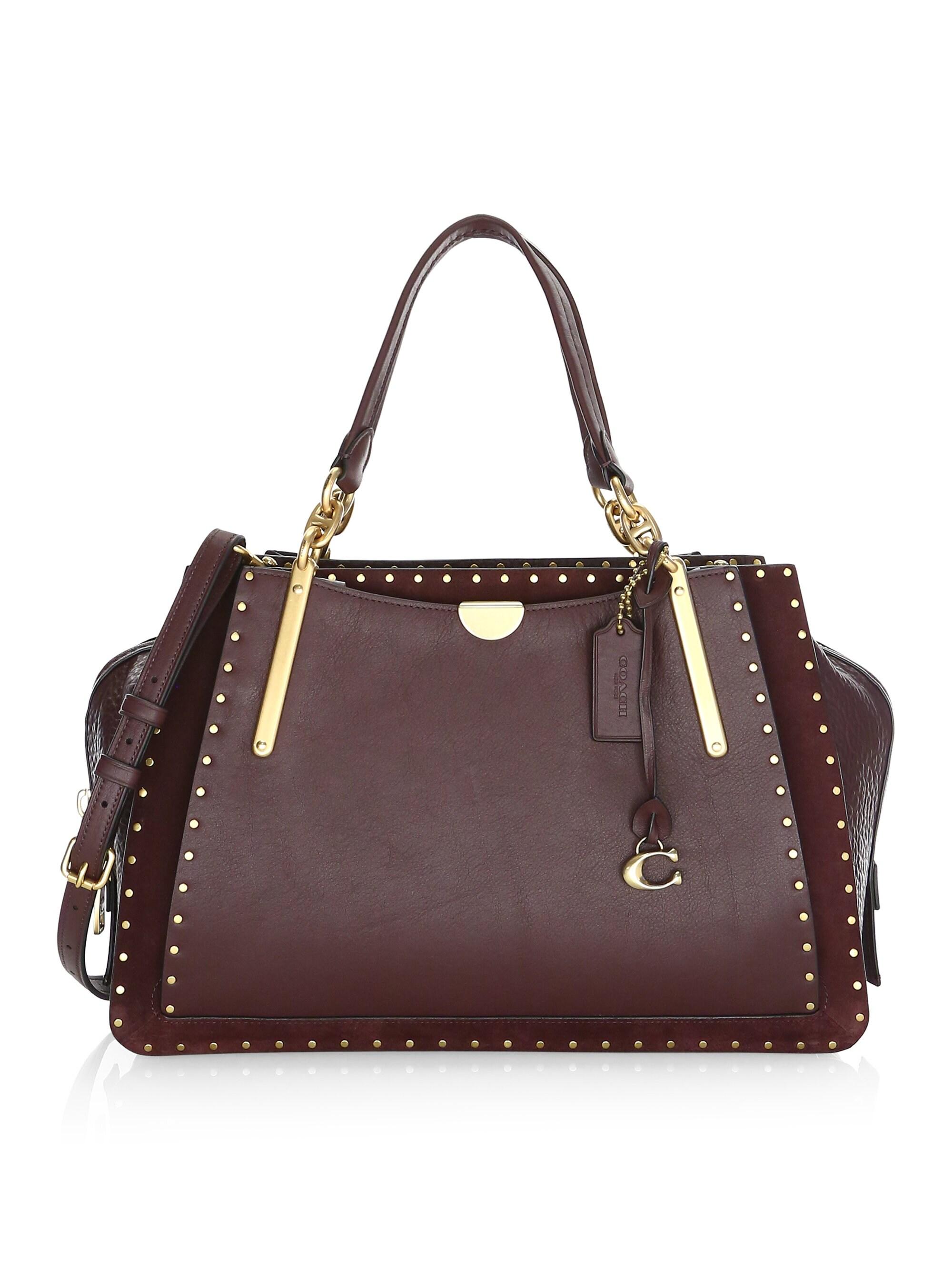 coach dreamer shoulder bag with rivets