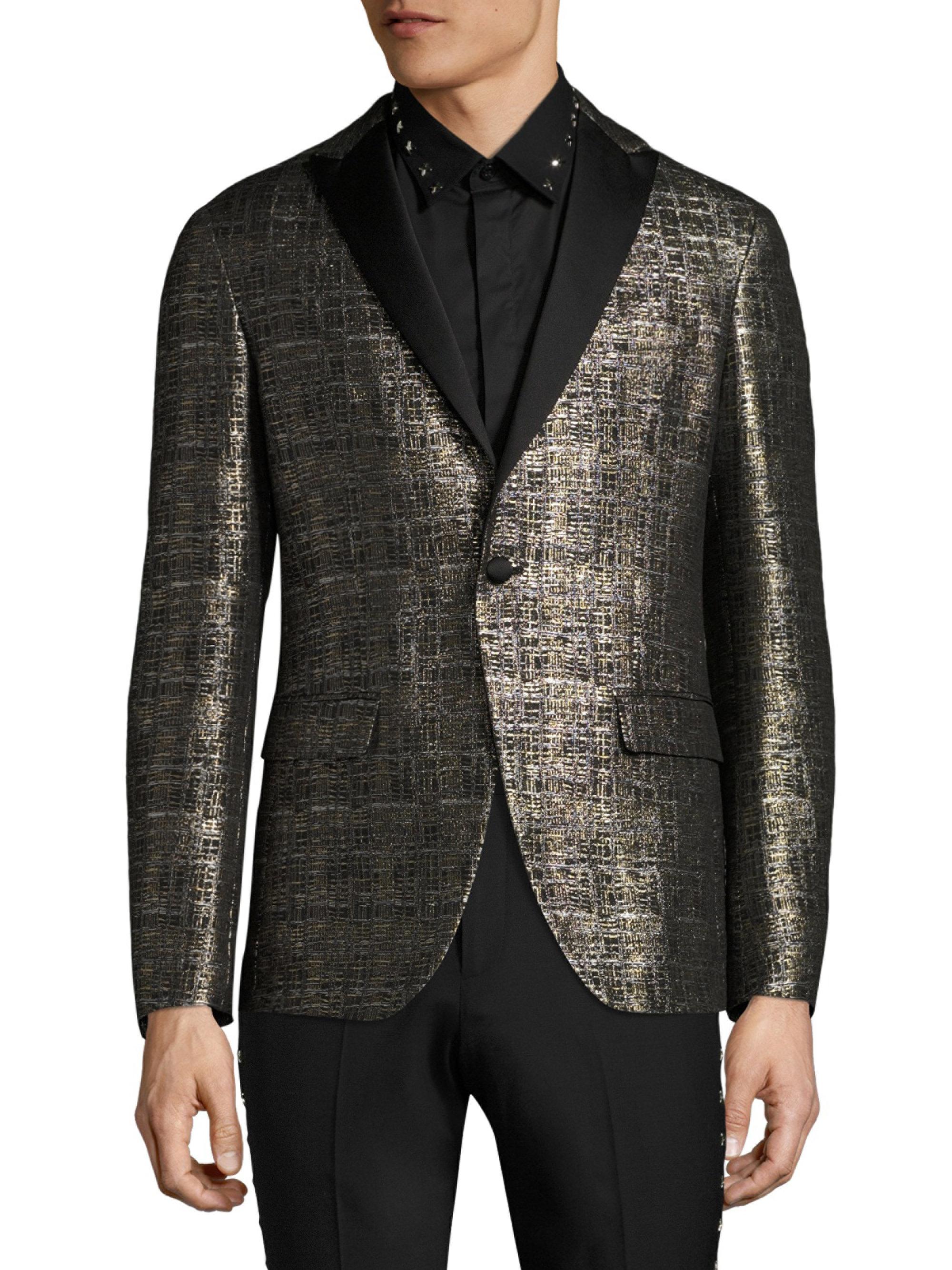 Versace Synthetic Evening Jacket in Black-Grey (Black) for Men - Lyst