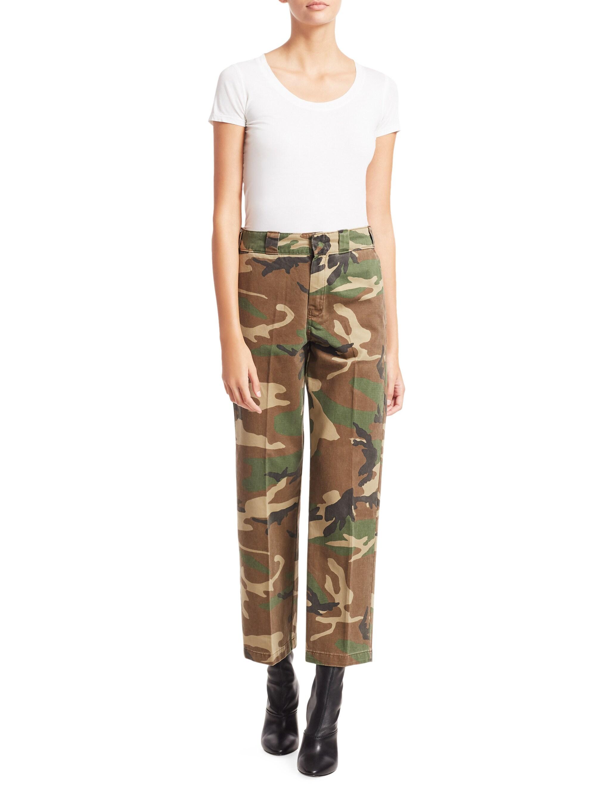 R13 Women's Camo Straight-leg Cargo Pants - Camo in Green - Lyst