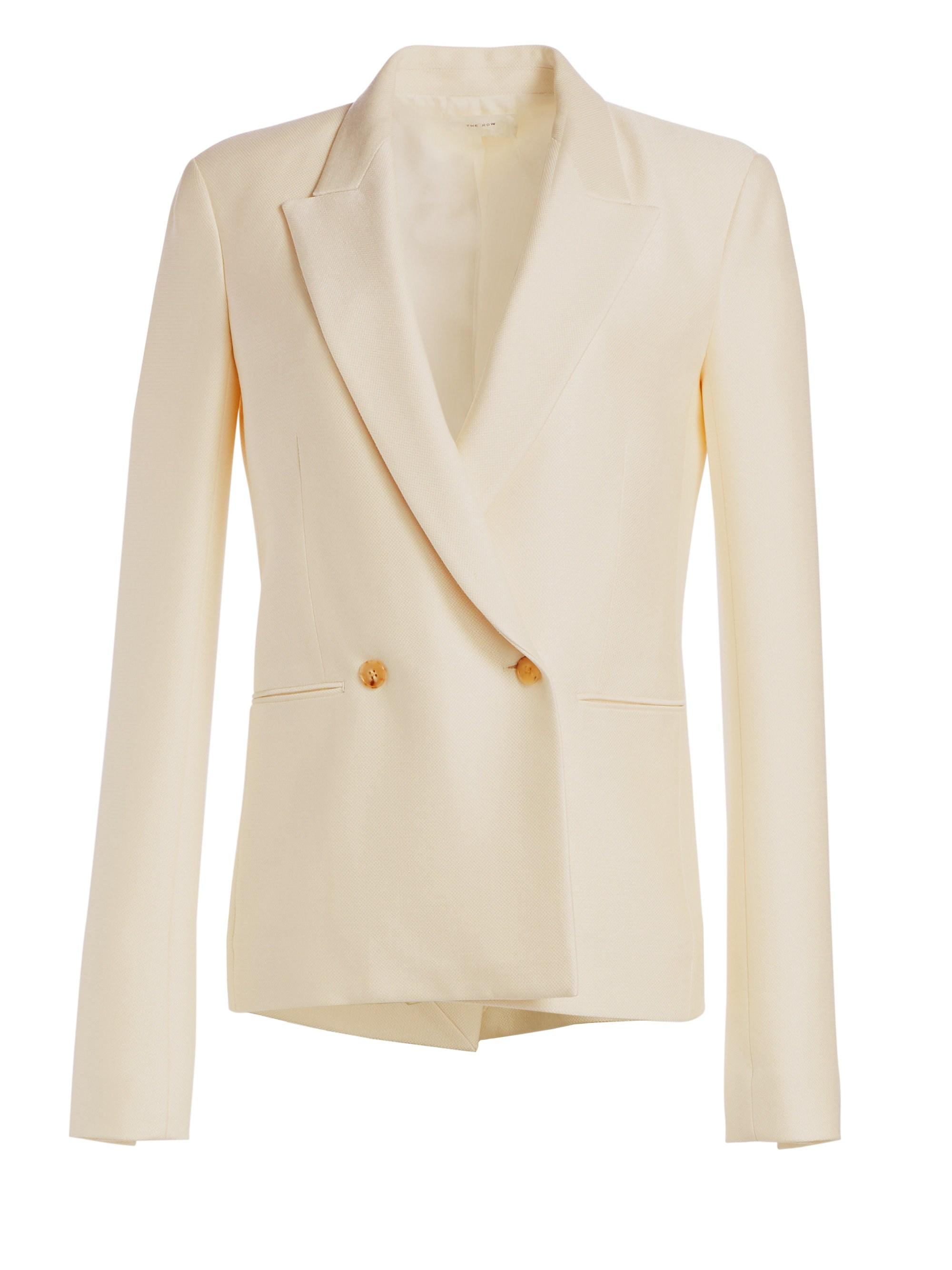 The Row Women's Lione Virgin Wool & Silk Jacket - Ivory in White - Lyst