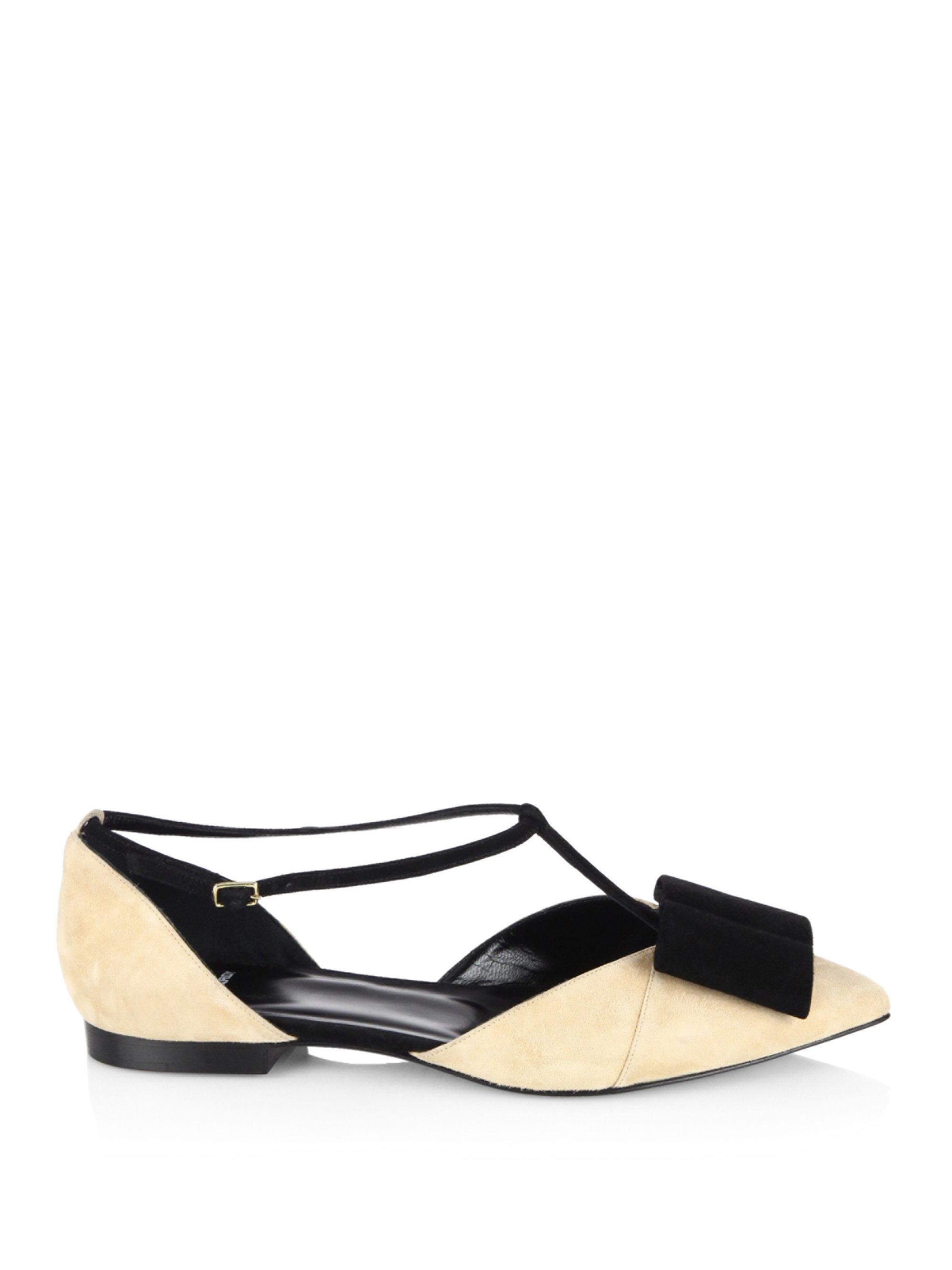 Lyst - Pierre Hardy Obi Suede Ballet Flats in Black View Fullscreen