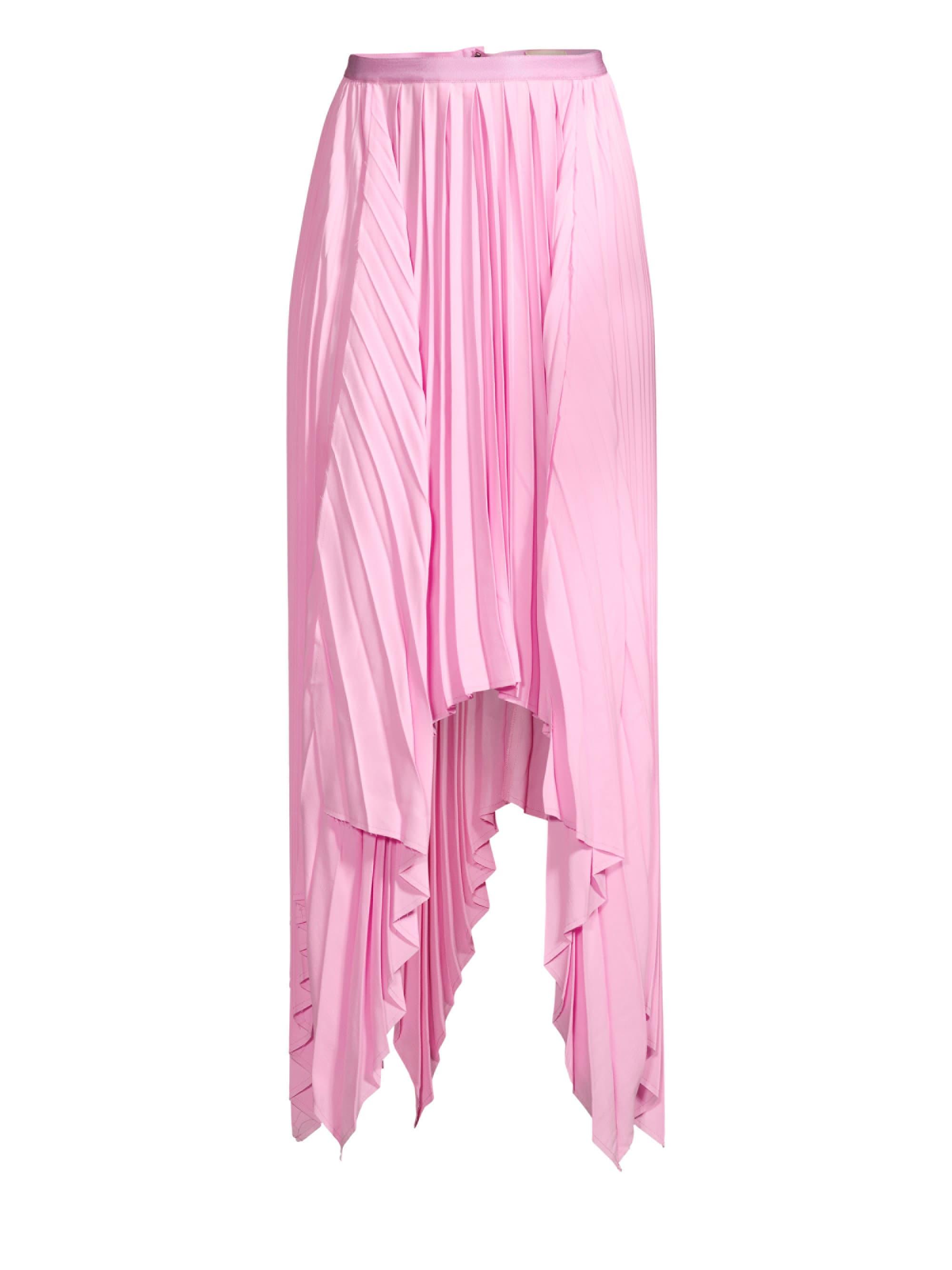 Pleated Handkerchief Hem Dress
