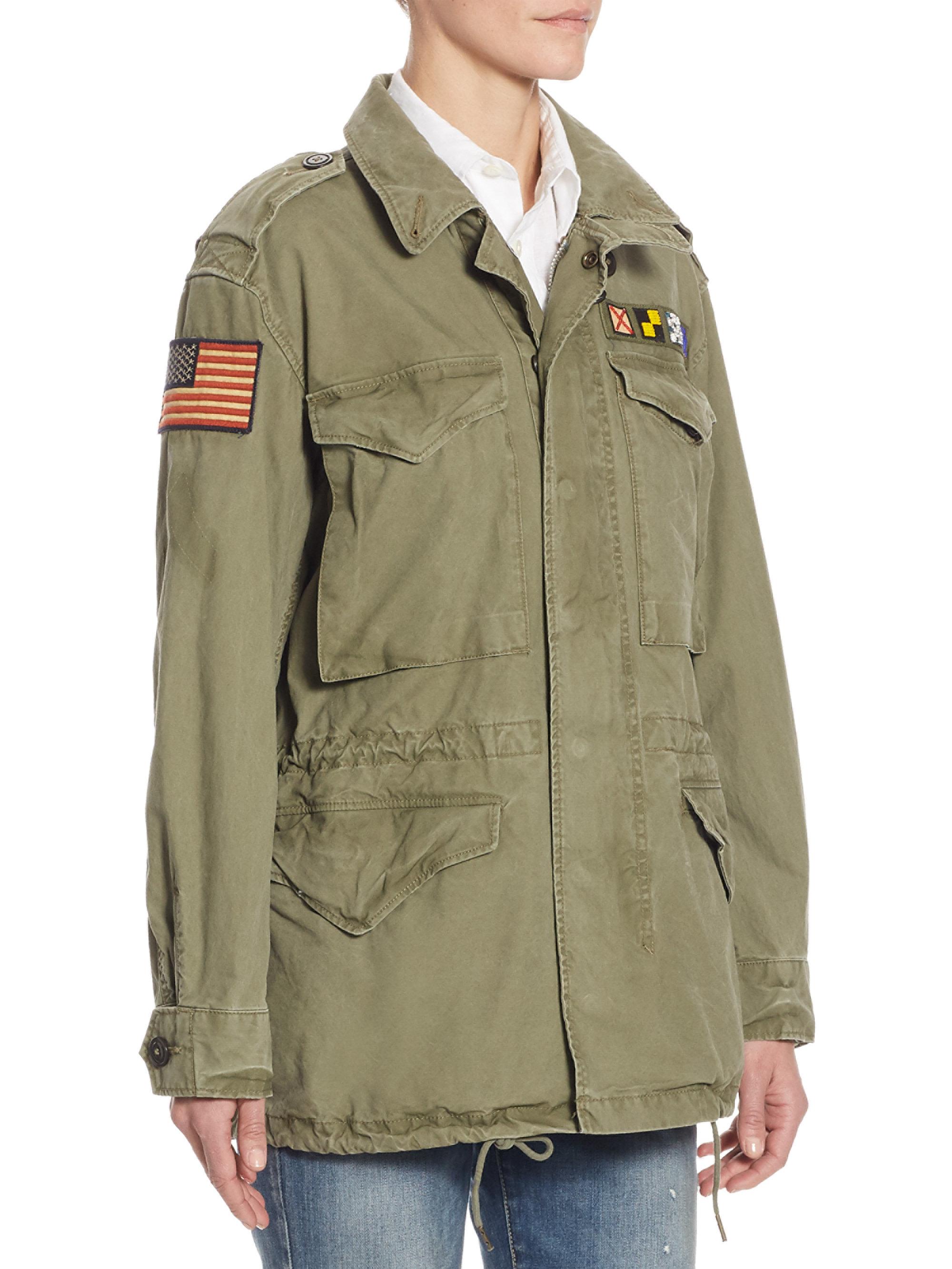 Lyst - Polo Ralph Lauren Canvas Military Jacket in Green