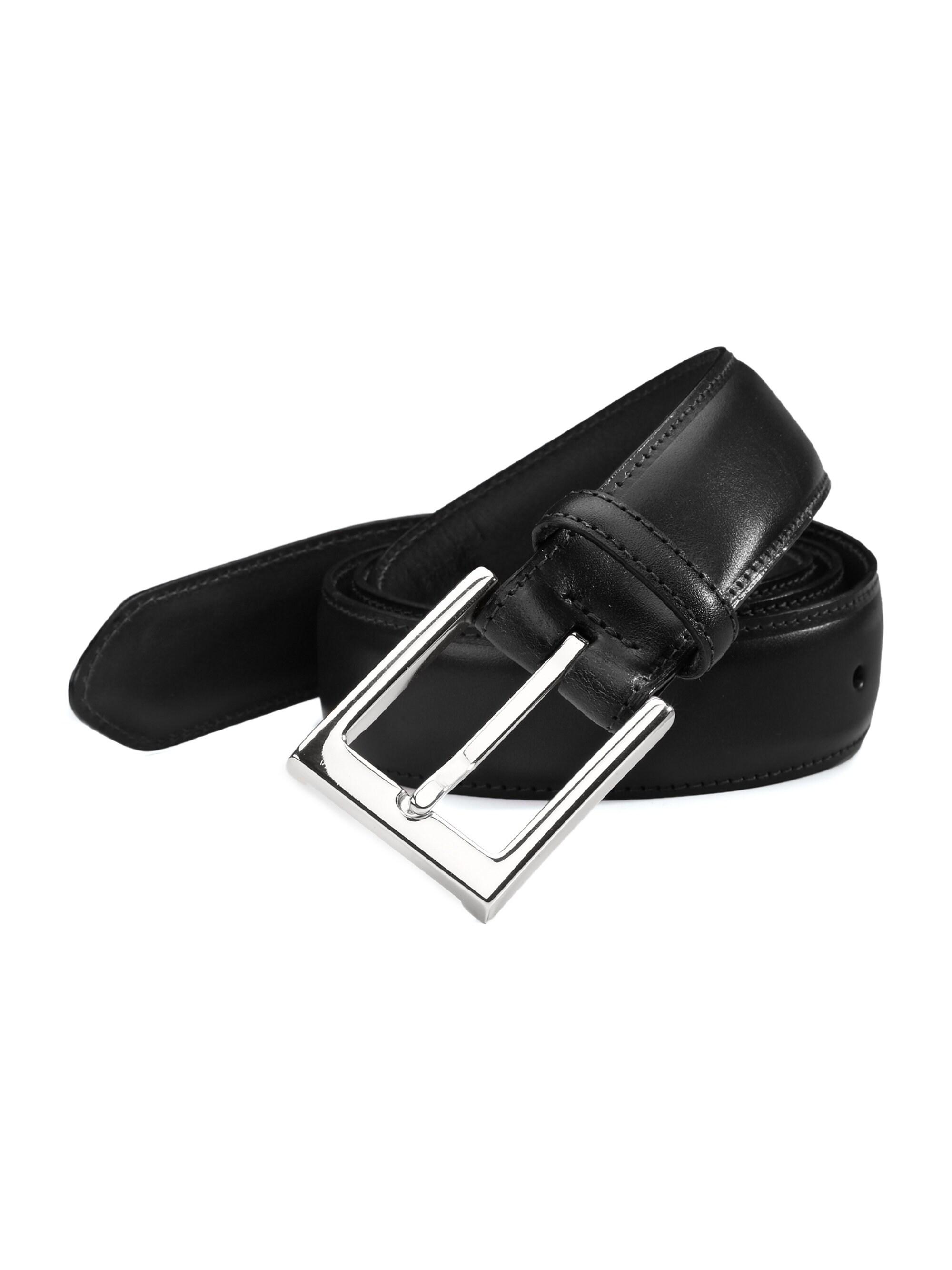 Saks Fifth Avenue Leather Belt in Black for Men - Lyst