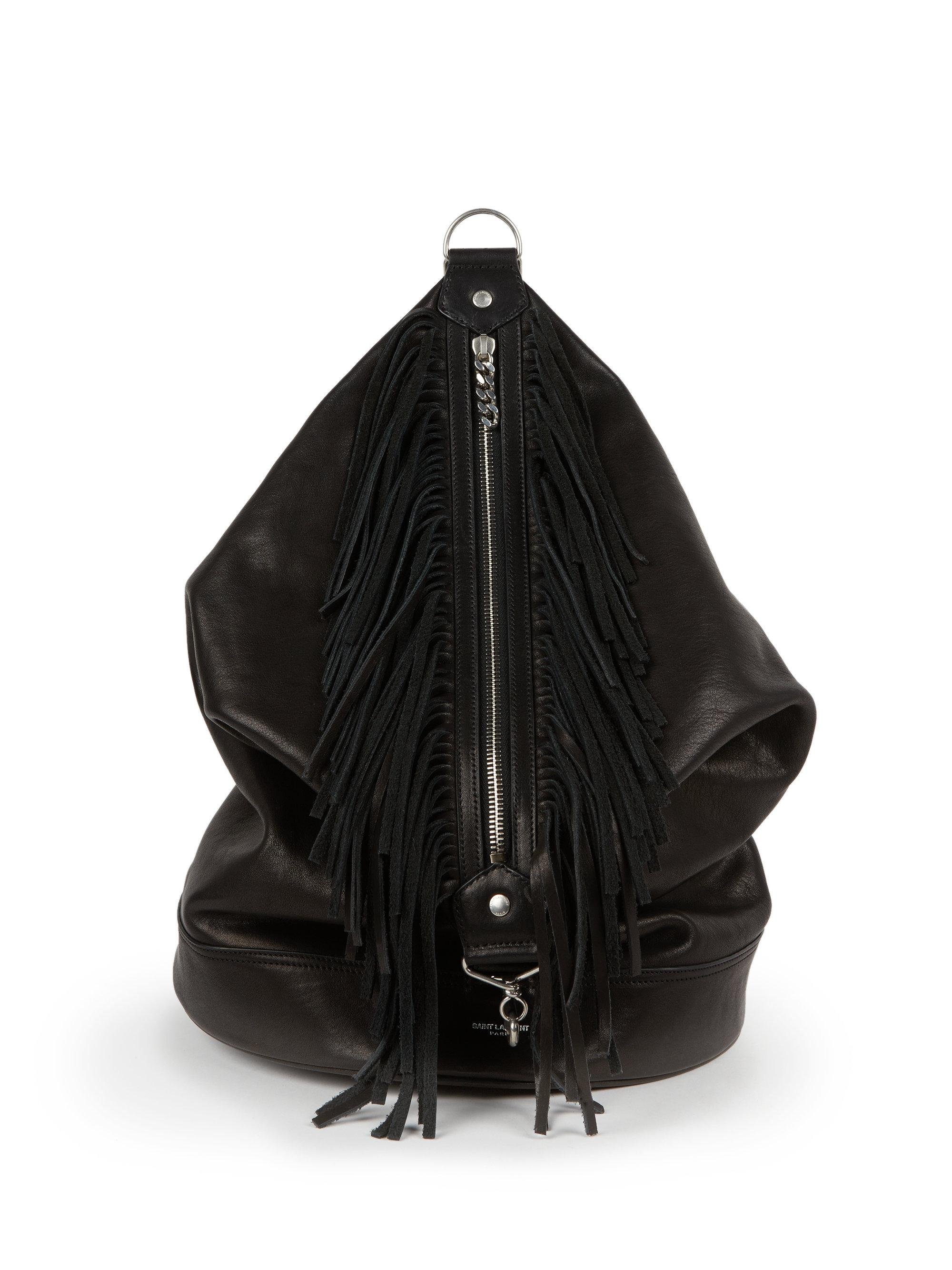 ysl black fringe bag