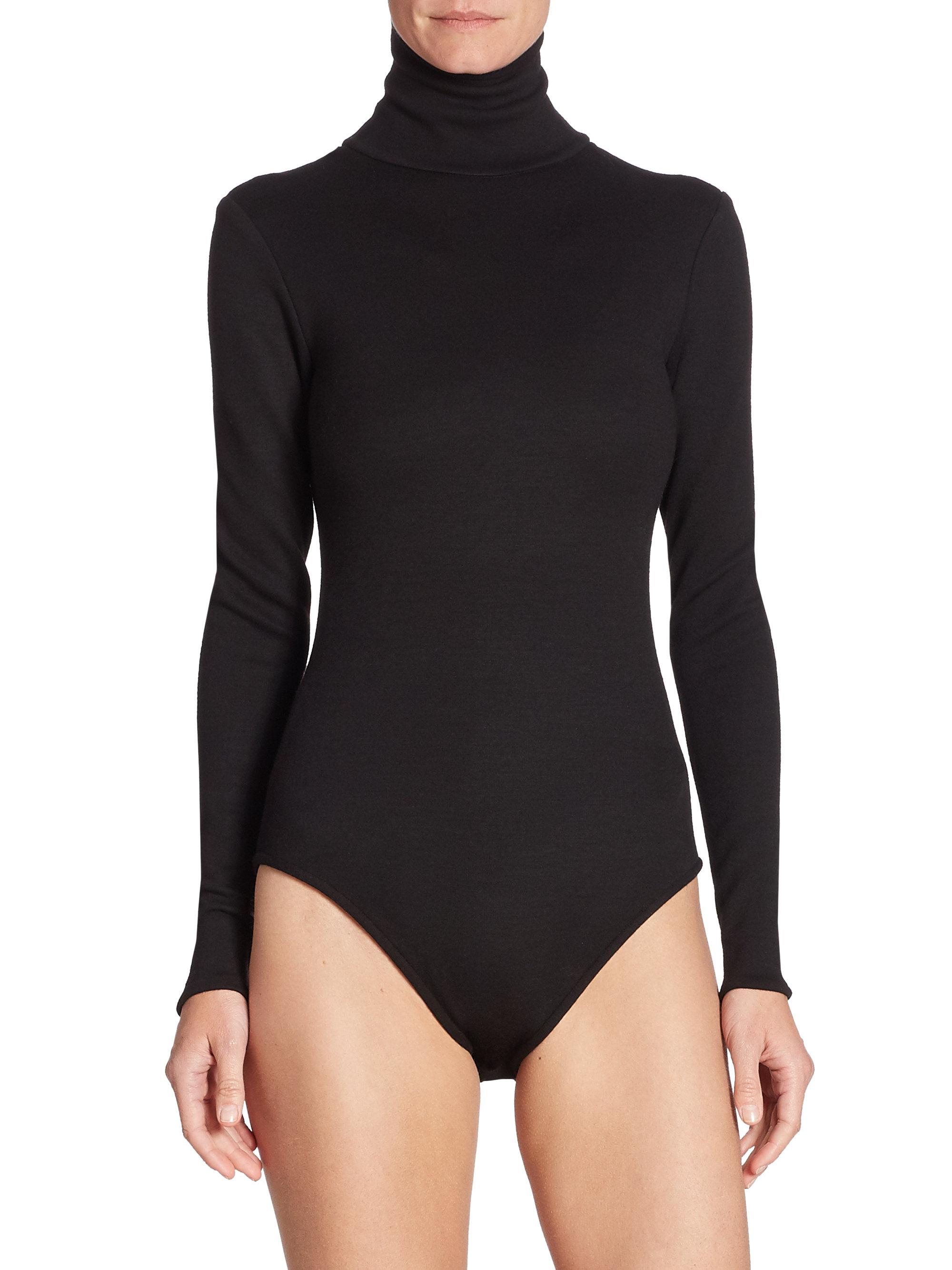 black bodycon turtleneck