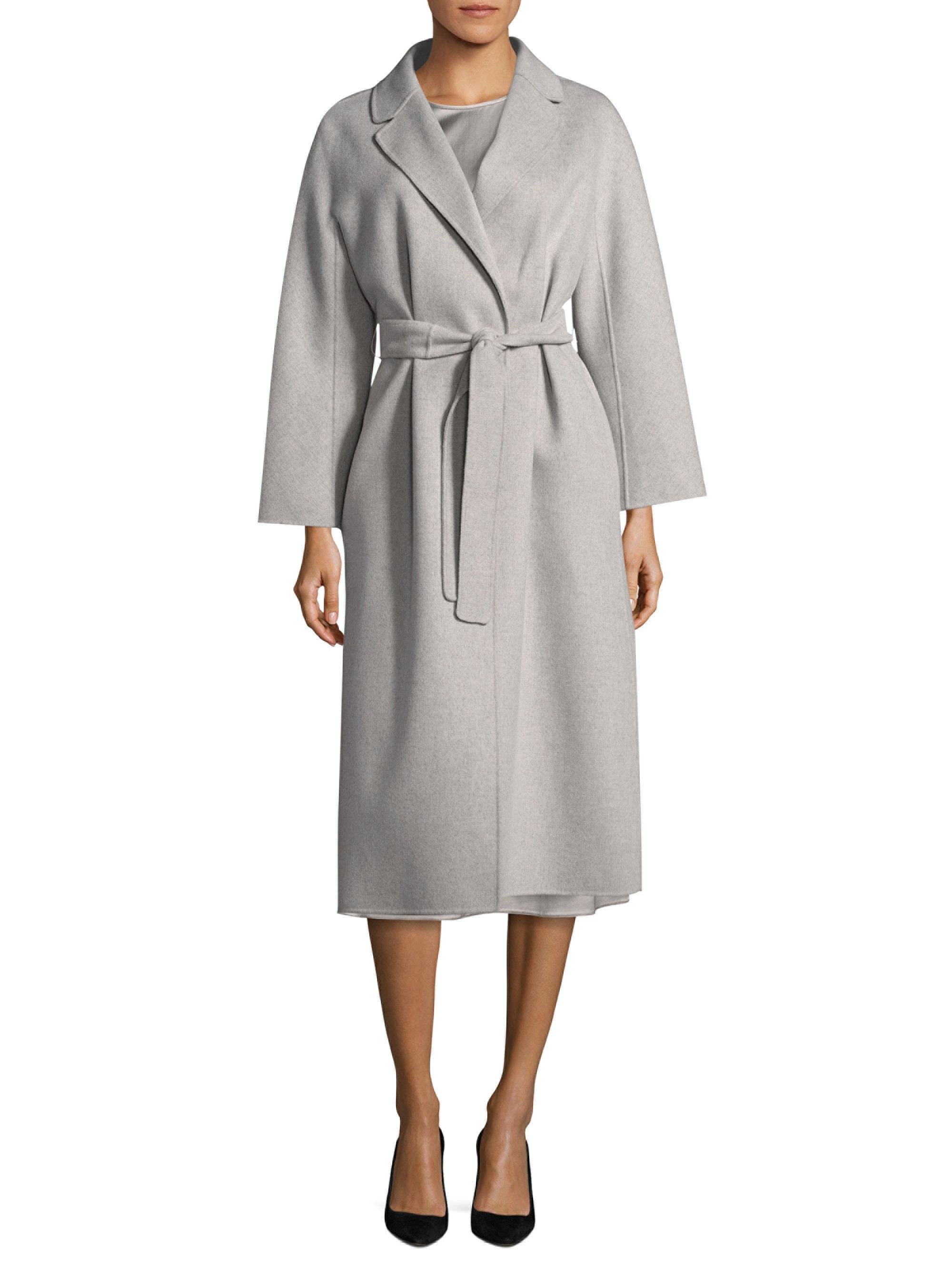 Lyst - Max Mara Esturia Wool Coat in Gray