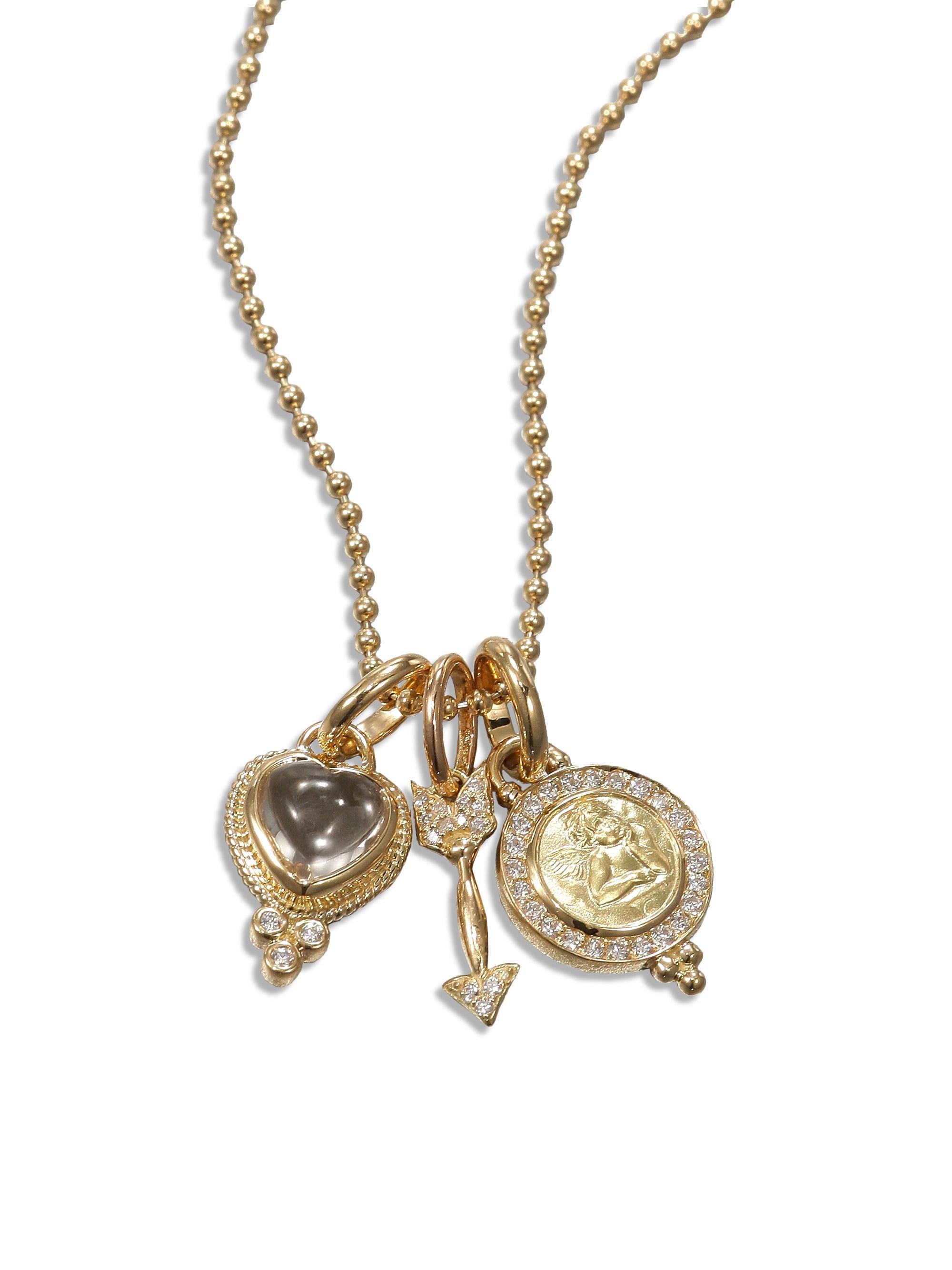 Lyst Temple St. Clair Rock Crystal, Diamond & 18k Yellow