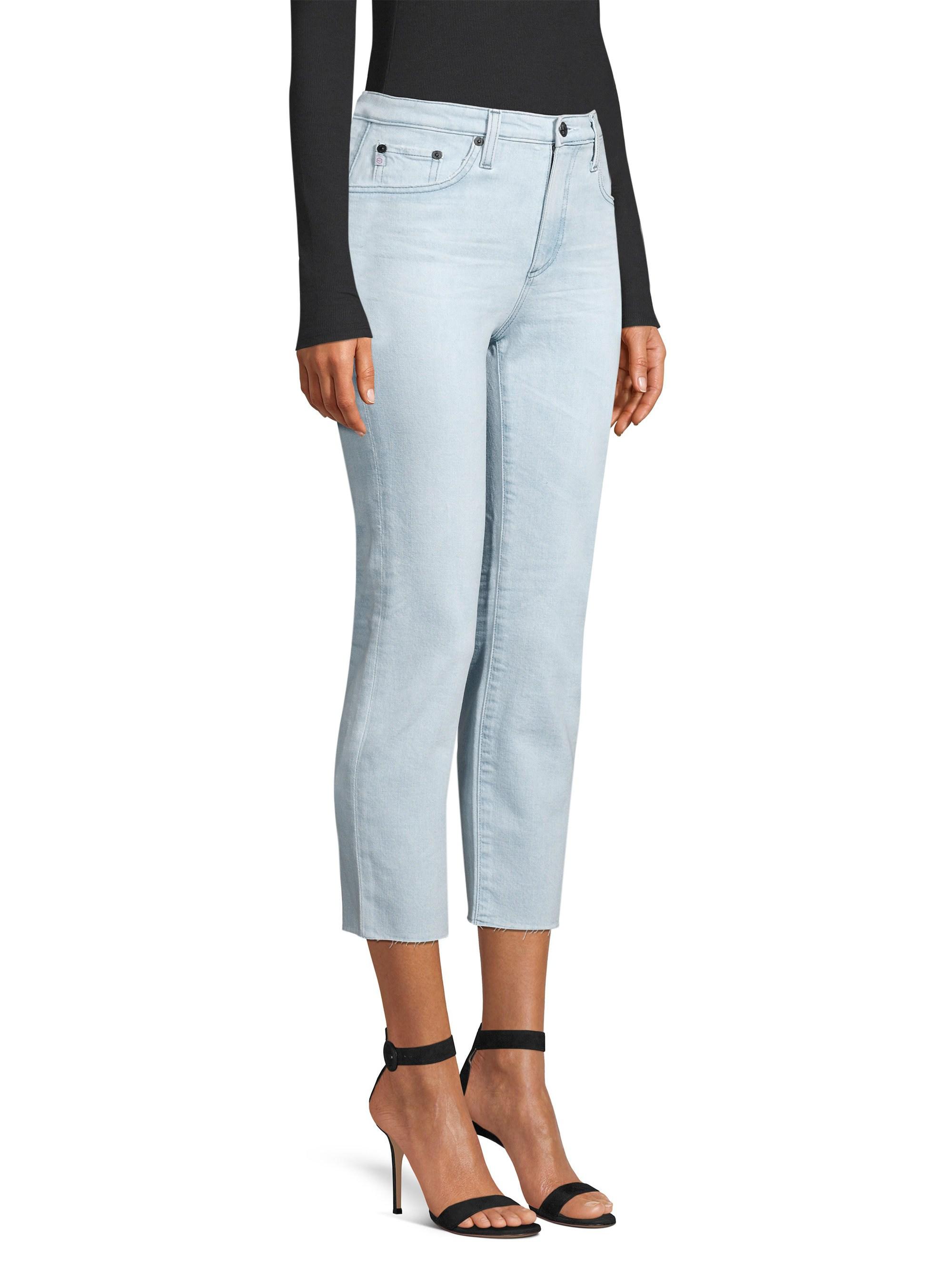 AG Jeans Isabelle Cropped Skinny Jeans in Blue - Lyst