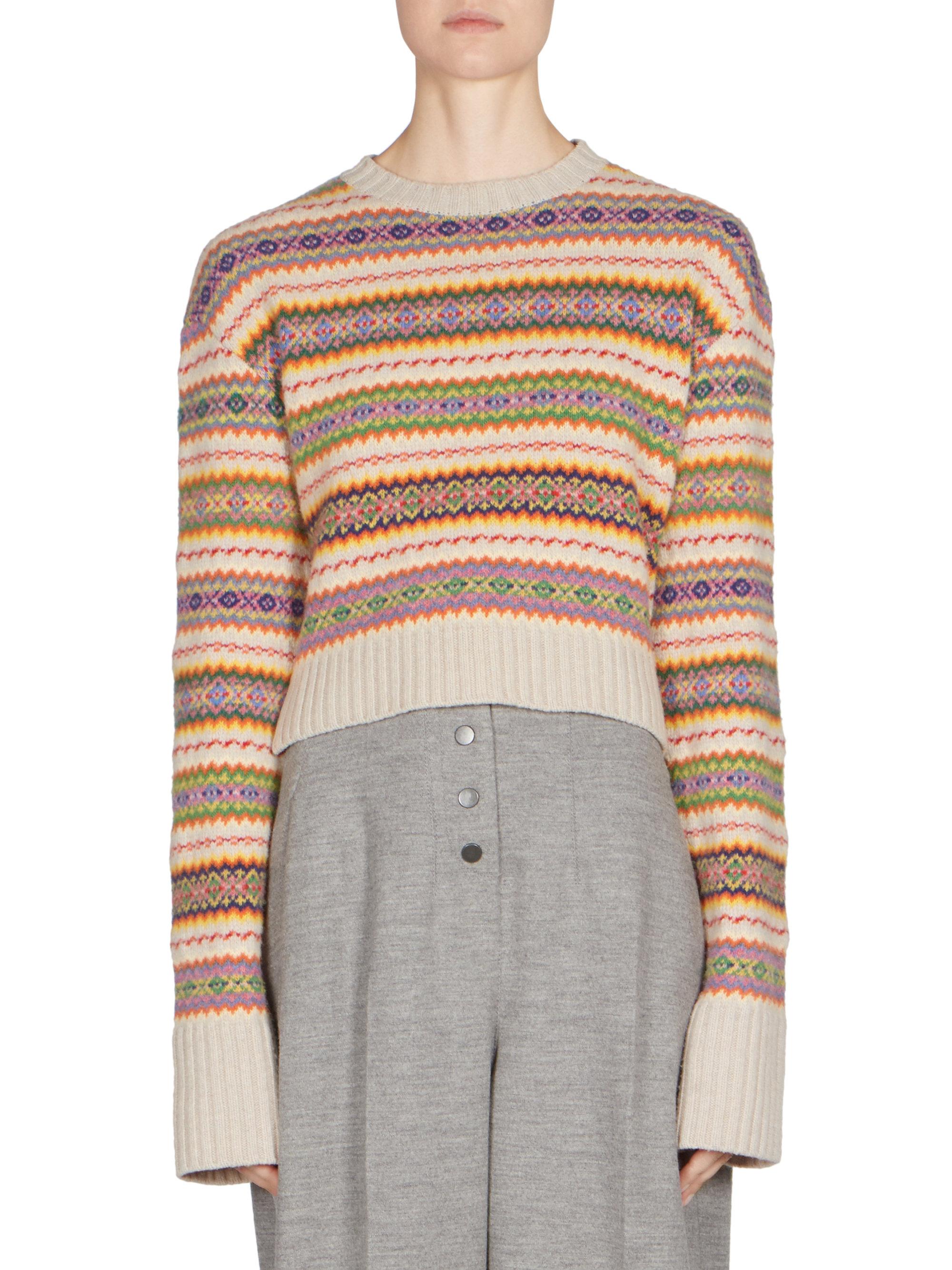 Stella mccartney Wool Fair Isle Sweater | Lyst