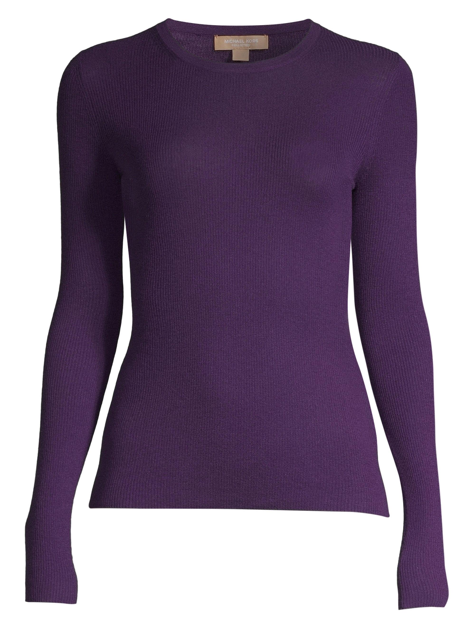 Michael Kors Long-sleeve Cashmere Sweater in Purple - Lyst