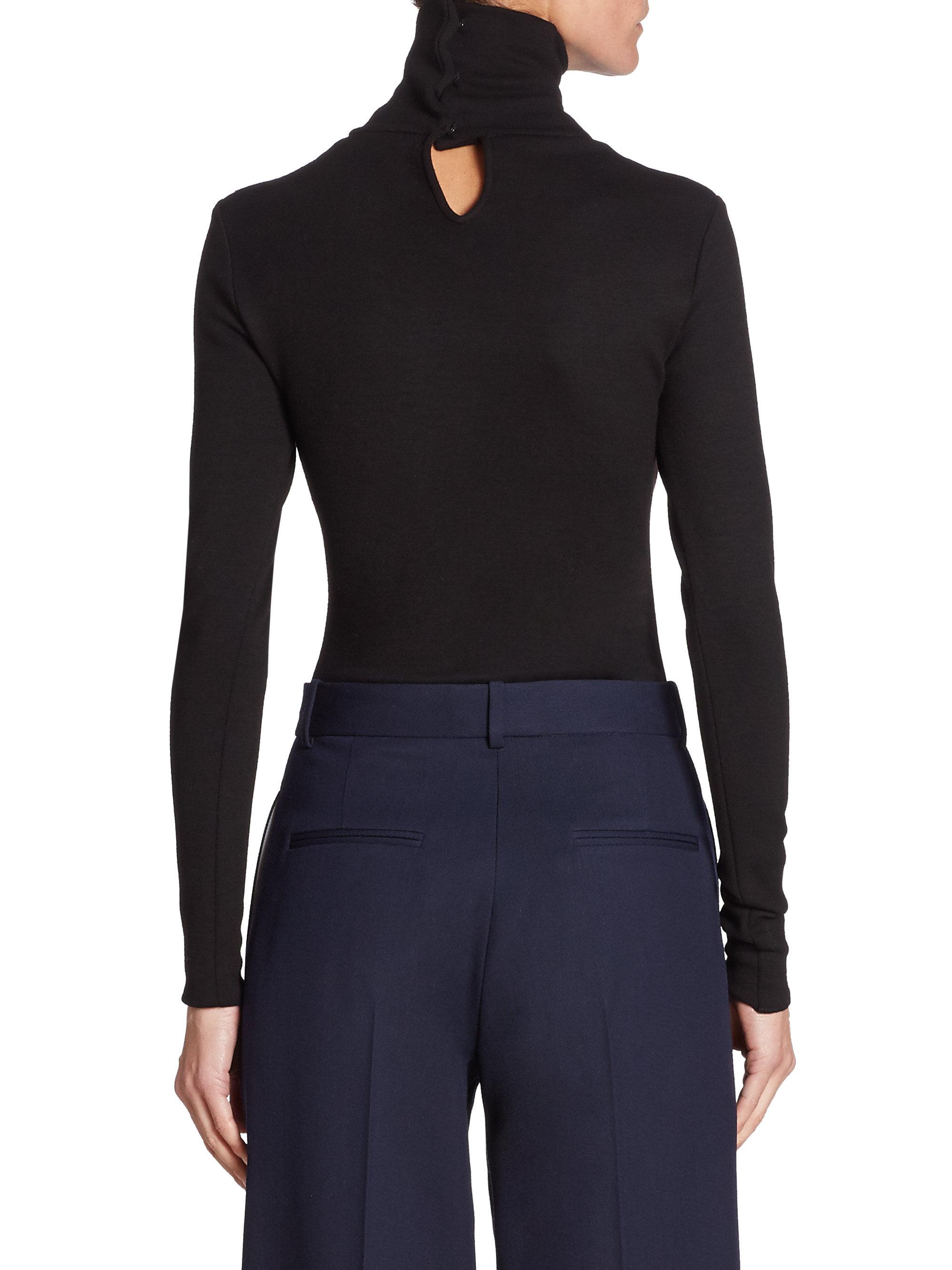 black bodycon turtleneck