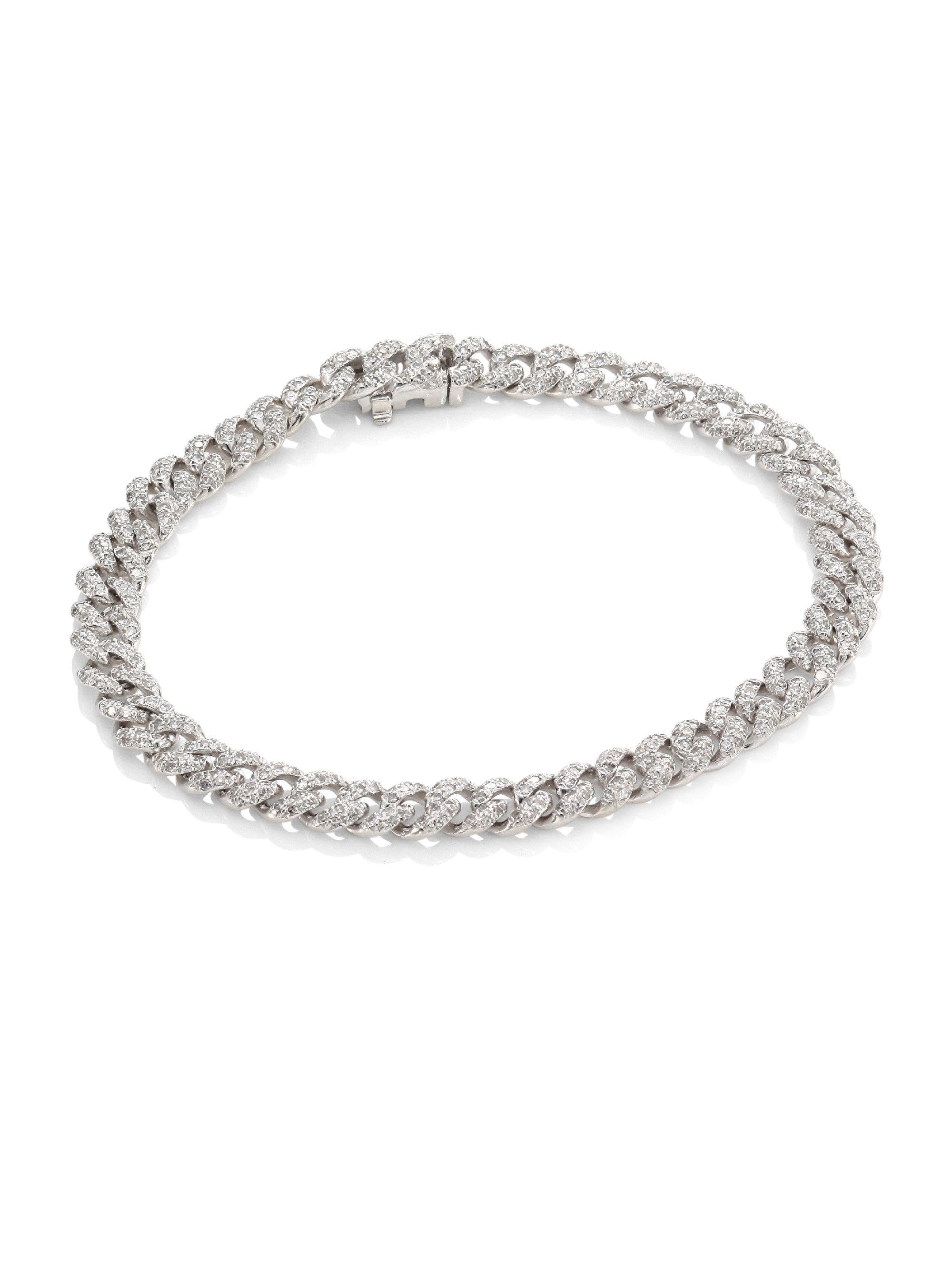 Lyst Shay Essentials Mini Pave Diamond Link Bracelet In Metallic Gallery