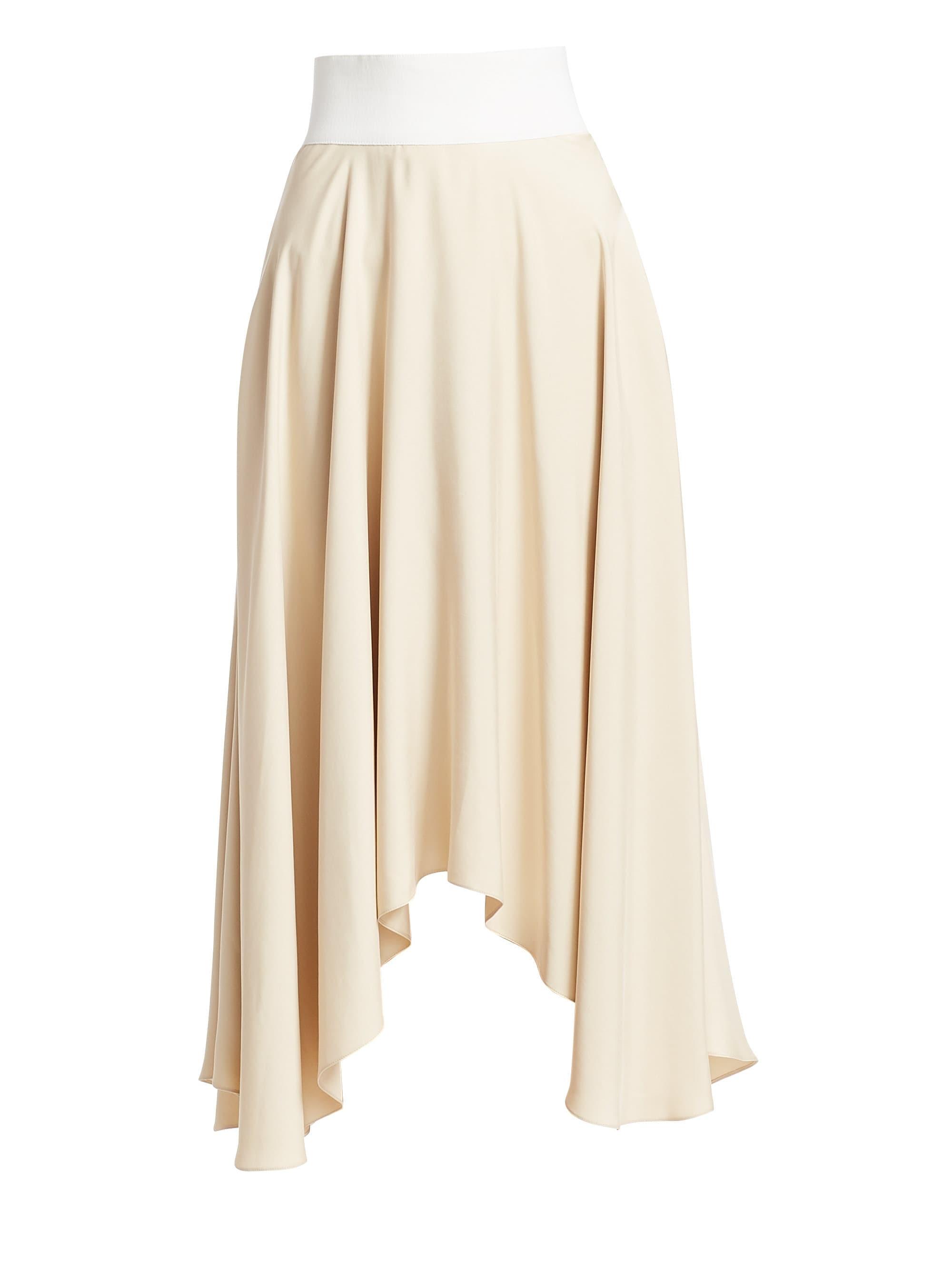 Akris Women's Washed Silk A-line Skirt - Canvas in Natural - Lyst