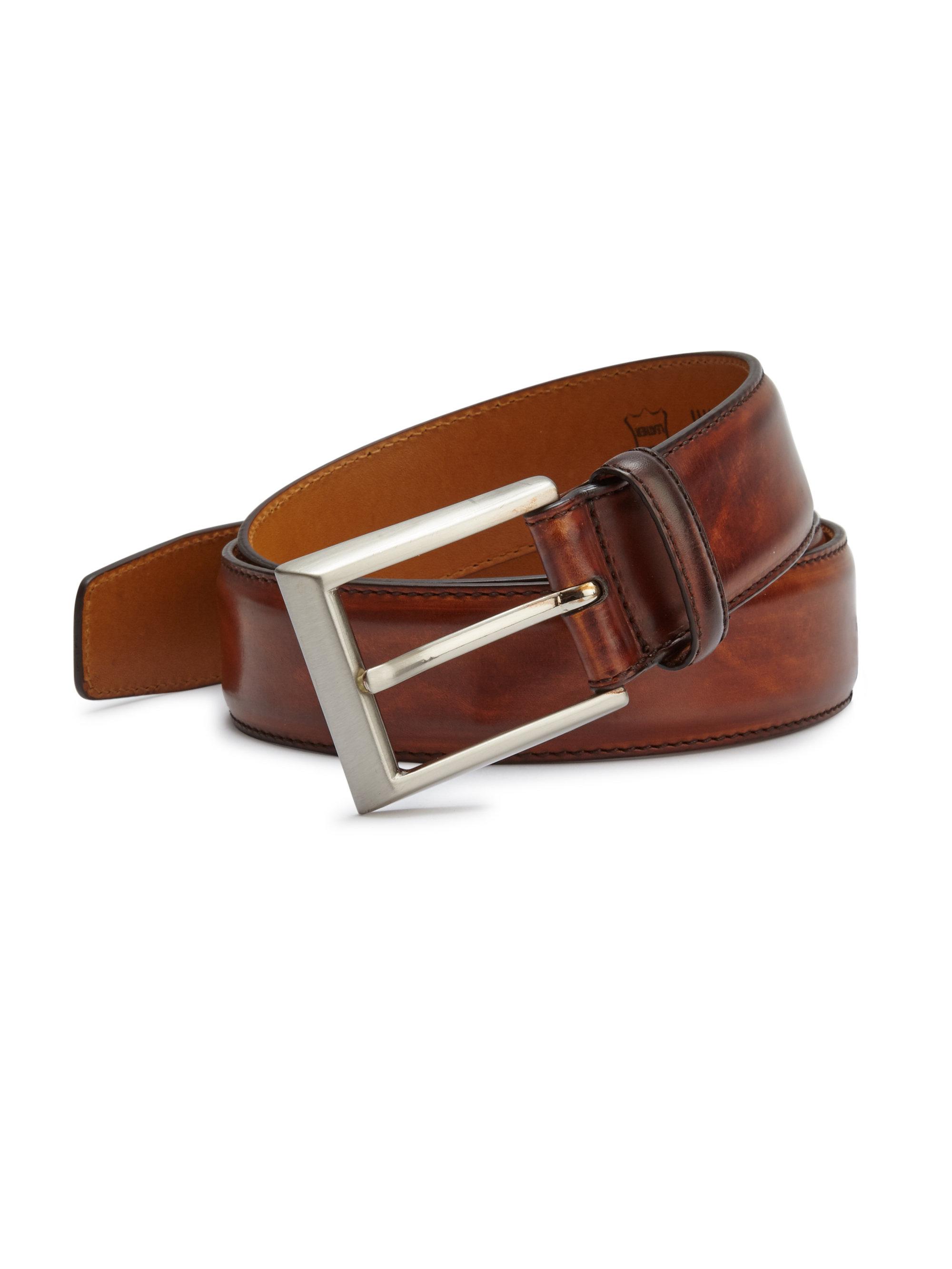 Lyst - Saks Fifth Avenue Saks Fifth Avenue By Magnanni Leather Belt in Brown for Men