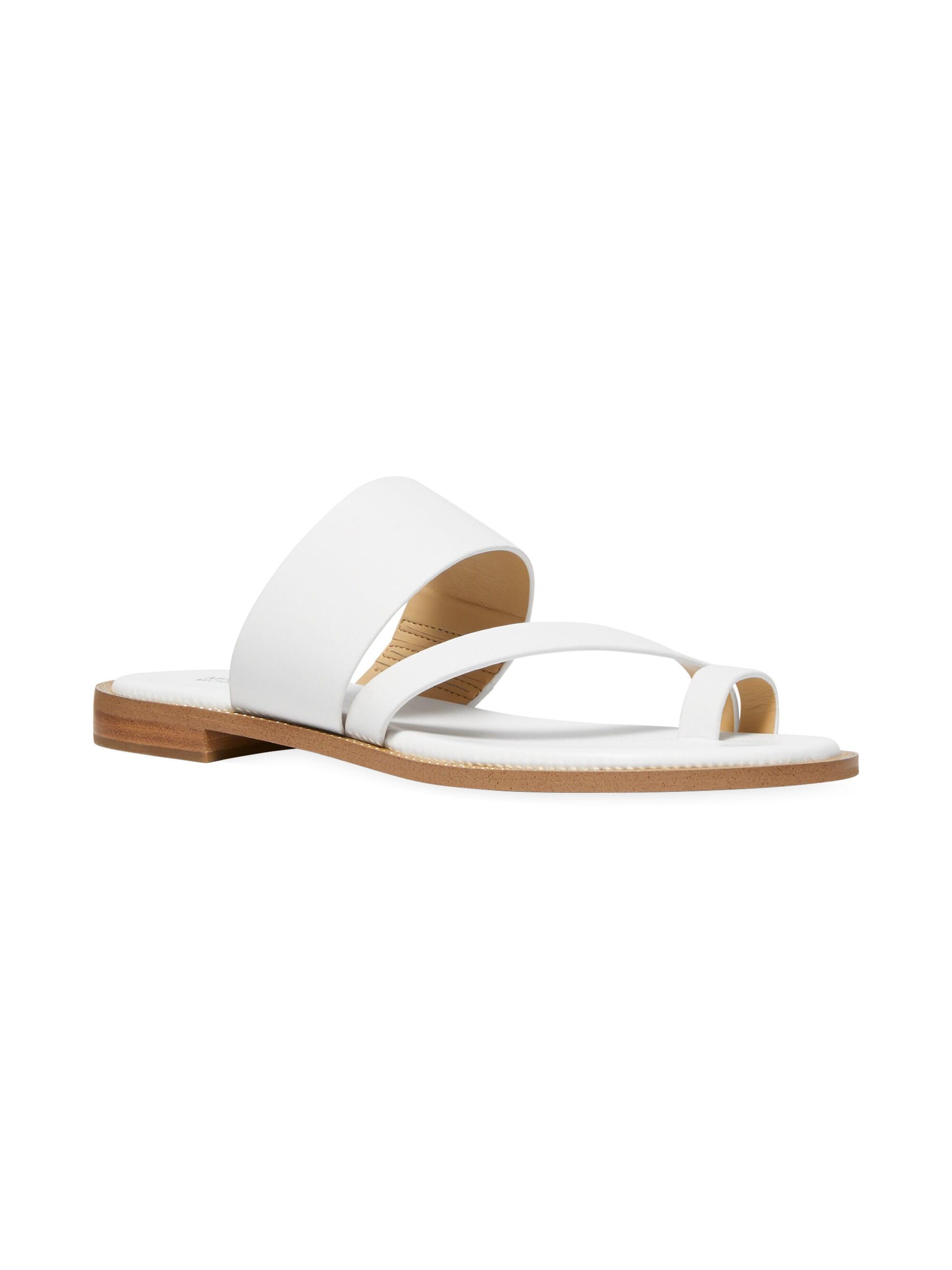 MICHAEL Michael Kors Women's Pratt Toe Ring Flat Sandals - Optic White in White - Lyst