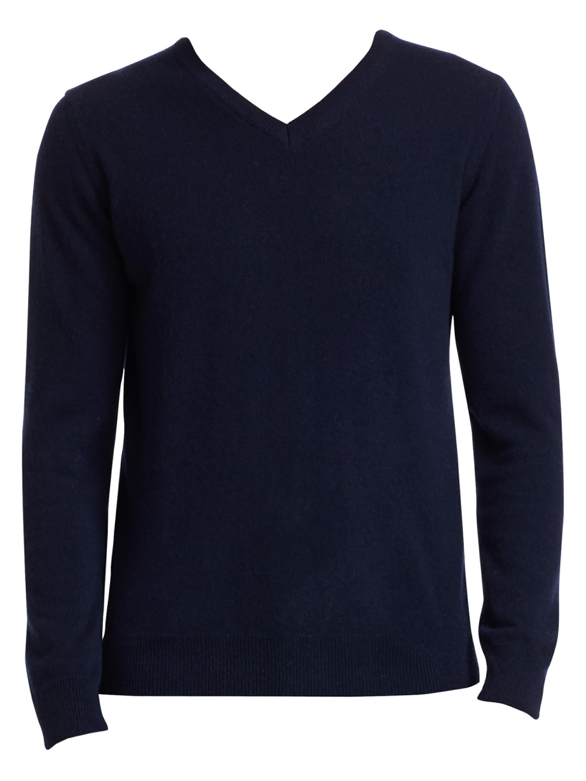 Saks Fifth Avenue Collection V-neck Cashmere Sweater in Blue for Men - Lyst