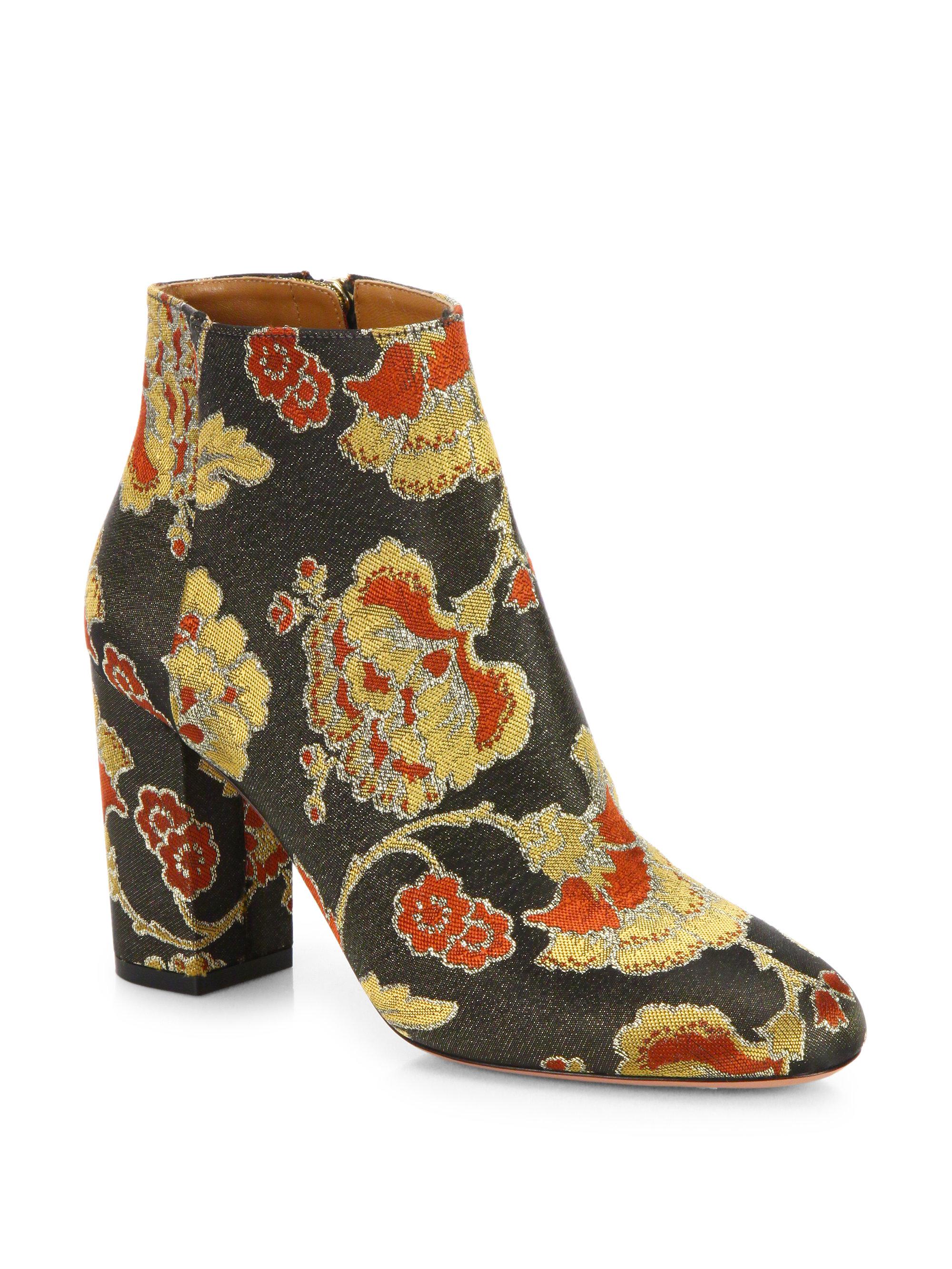 Lyst - Aquazzura Brooklyn Floral Booties - Save 26% Aquazzura. Women's Brooklyn Floral Booties