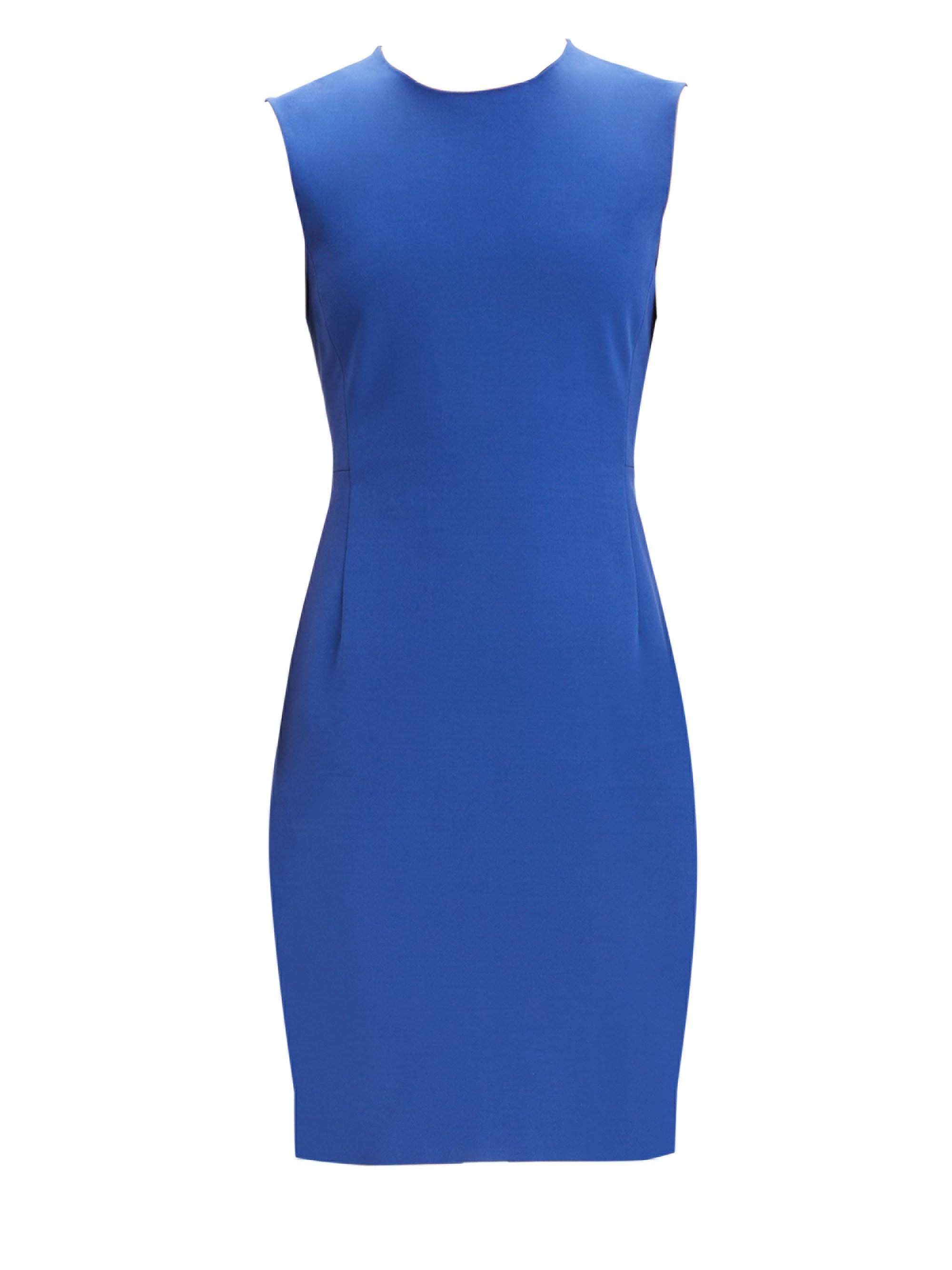 Theory Double Stretch Sleeveless Sheath Dress in Blue - Lyst