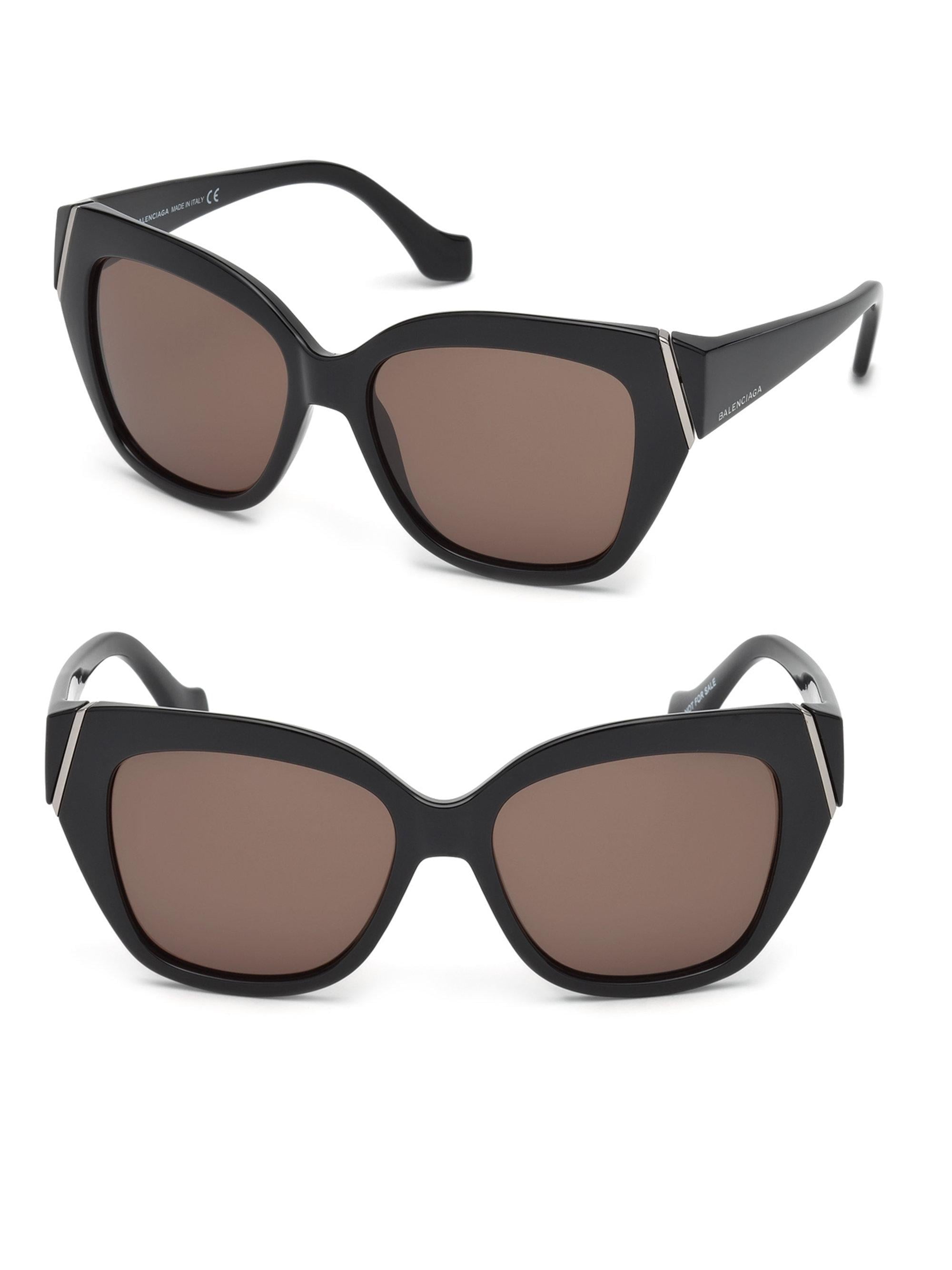 Balenciaga Marcolin 57MM Oversized Square Sunglasses
