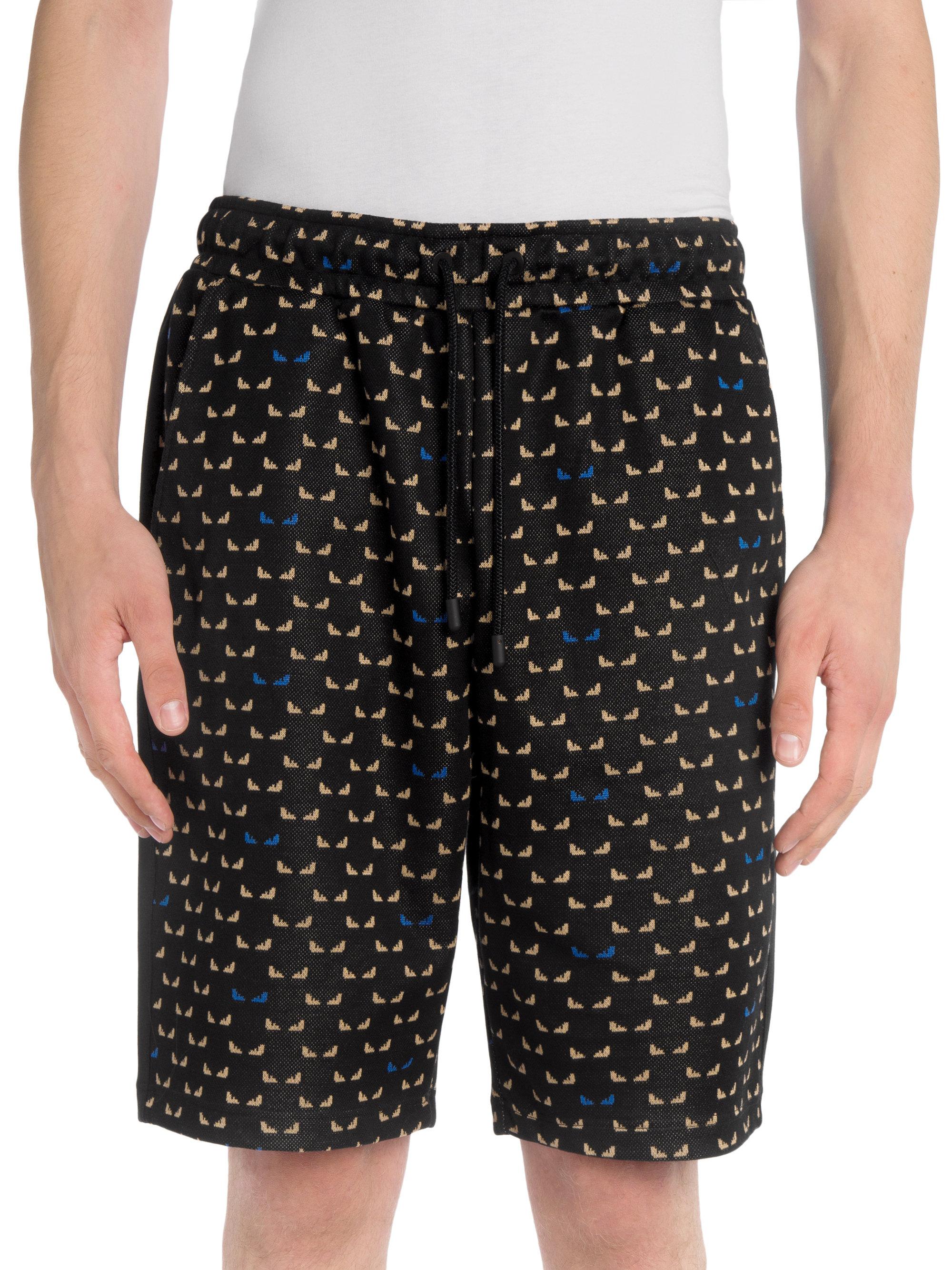 Lyst - Fendi Monster Eyes Shorts in Black for Men