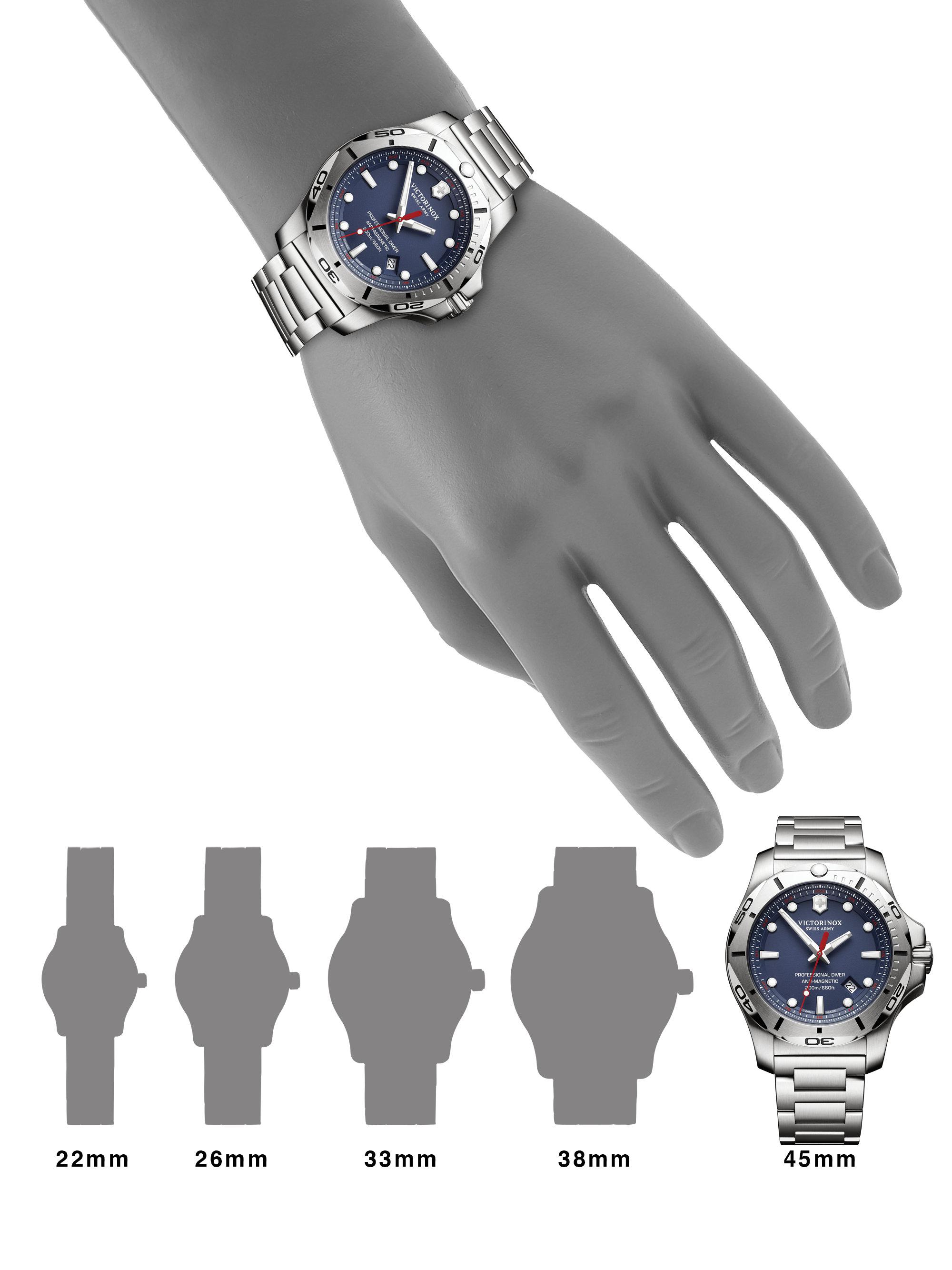 Lyst Victorinox Inox Pro Diver Blue Dial Stainless Steel Bracelet View Fullscreen