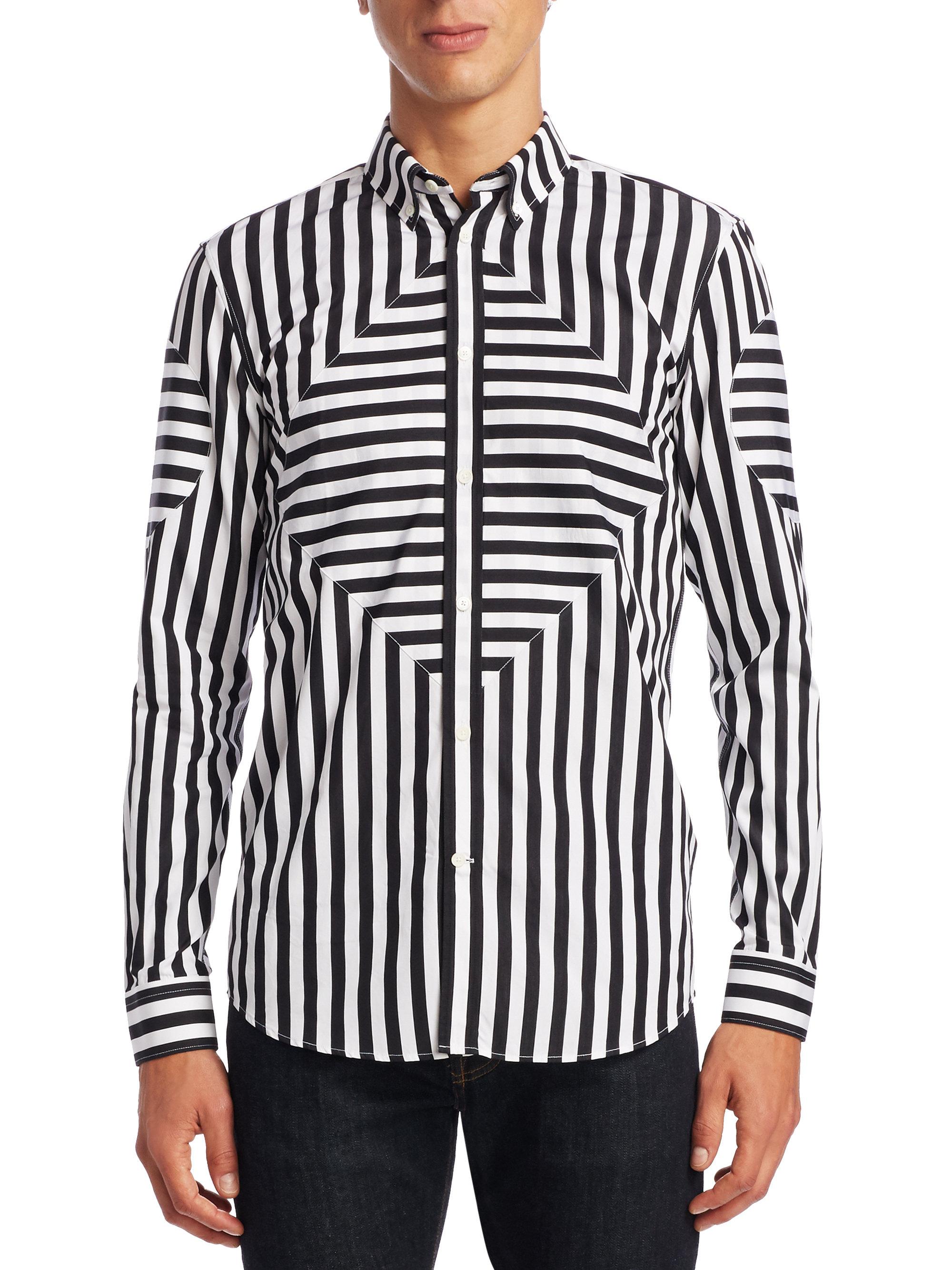 Download Lyst - Givenchy Multi Directional Stripe Button-down Shirt ...