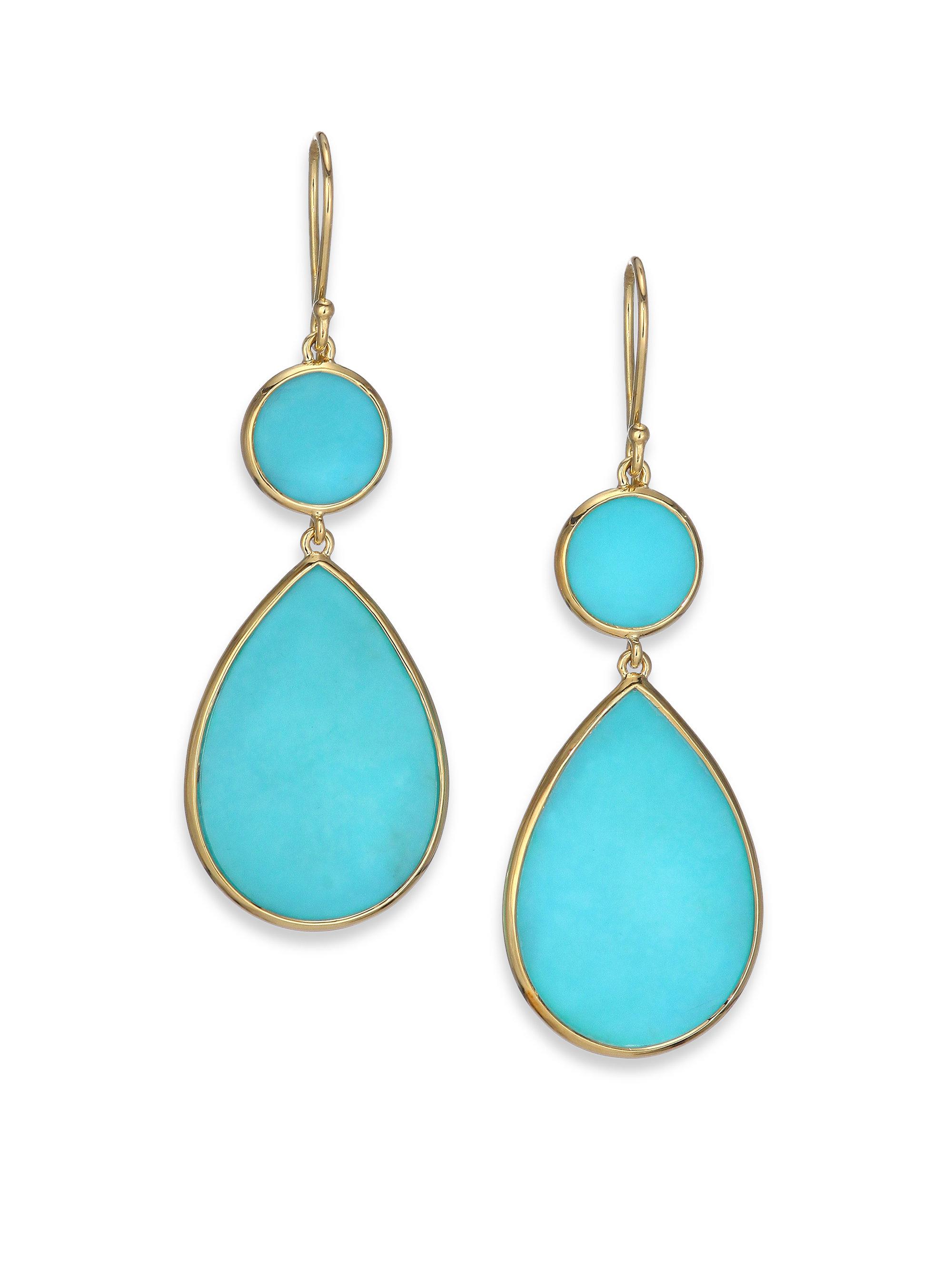 Ippolita Polished Rock Candy Turquoise 18k Yellow Gold Snowman Gallery